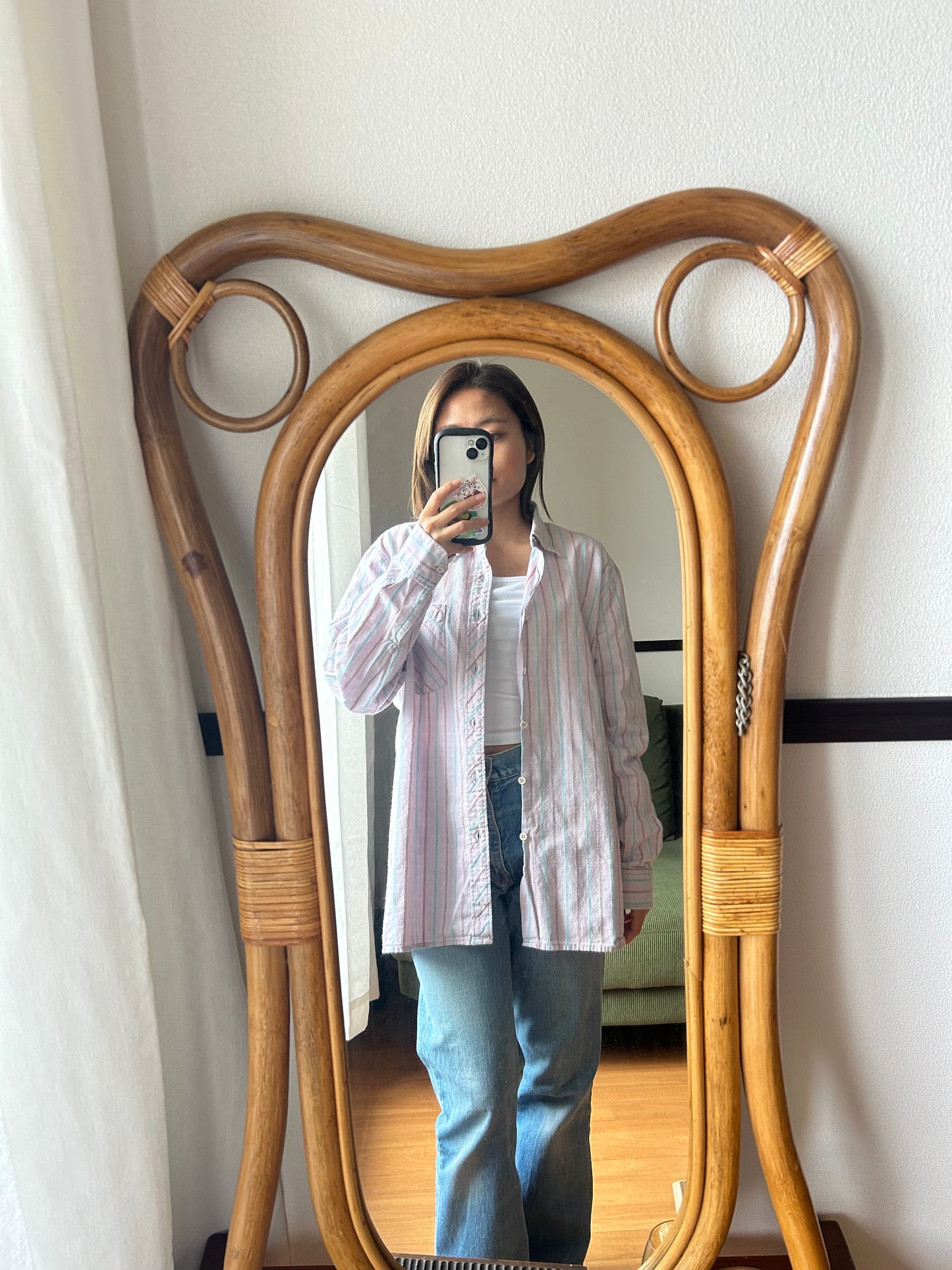 Pink Stripe Long Sleeve Shirts