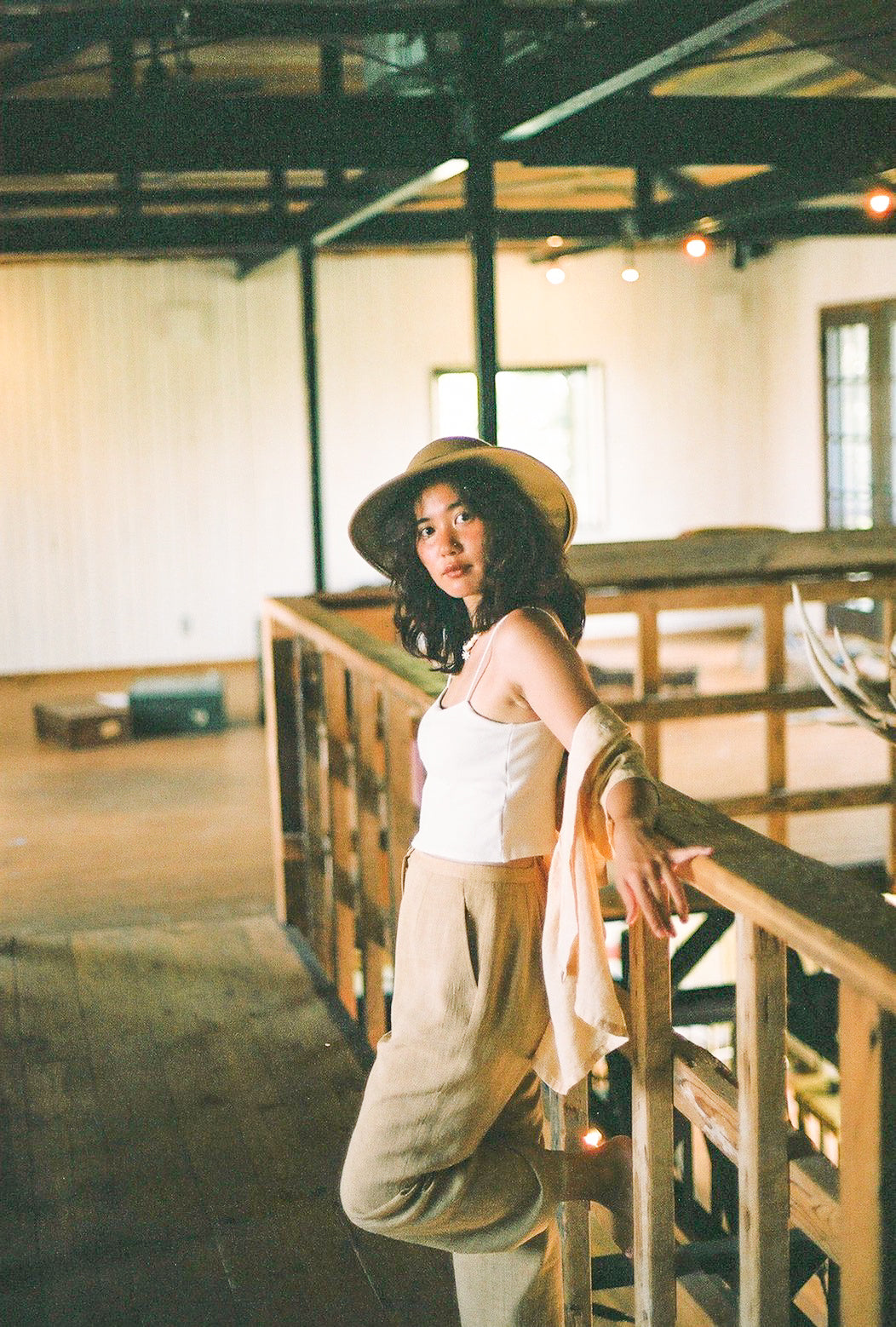 Beige Wide Pants