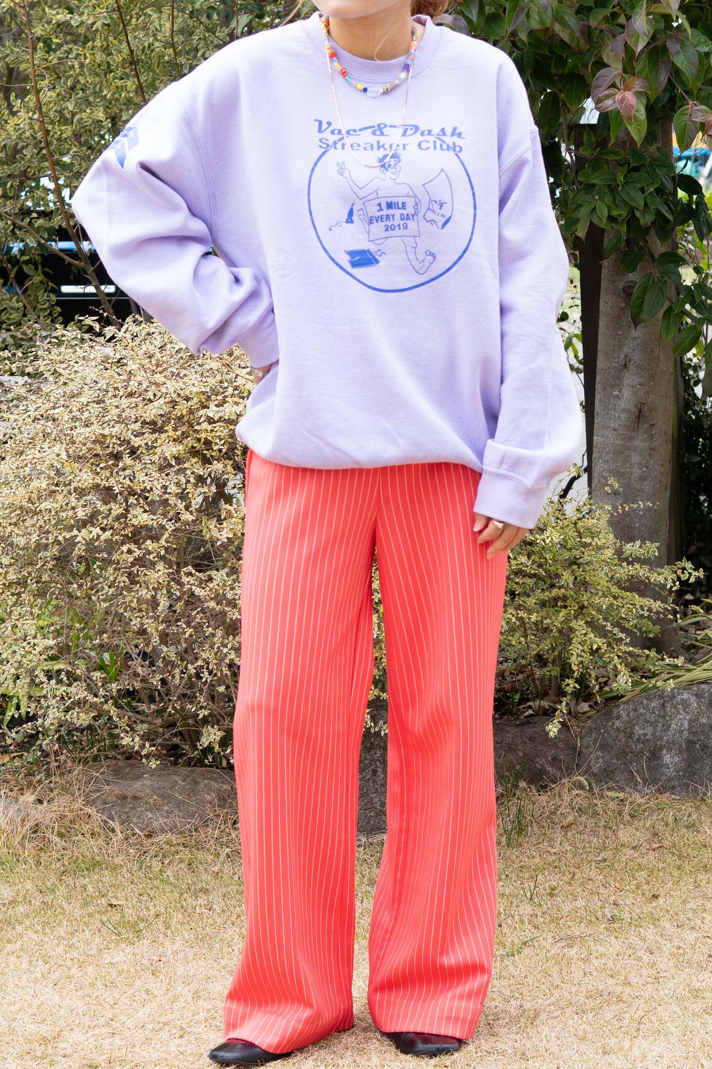 70s Pink Stripe Jersey pants