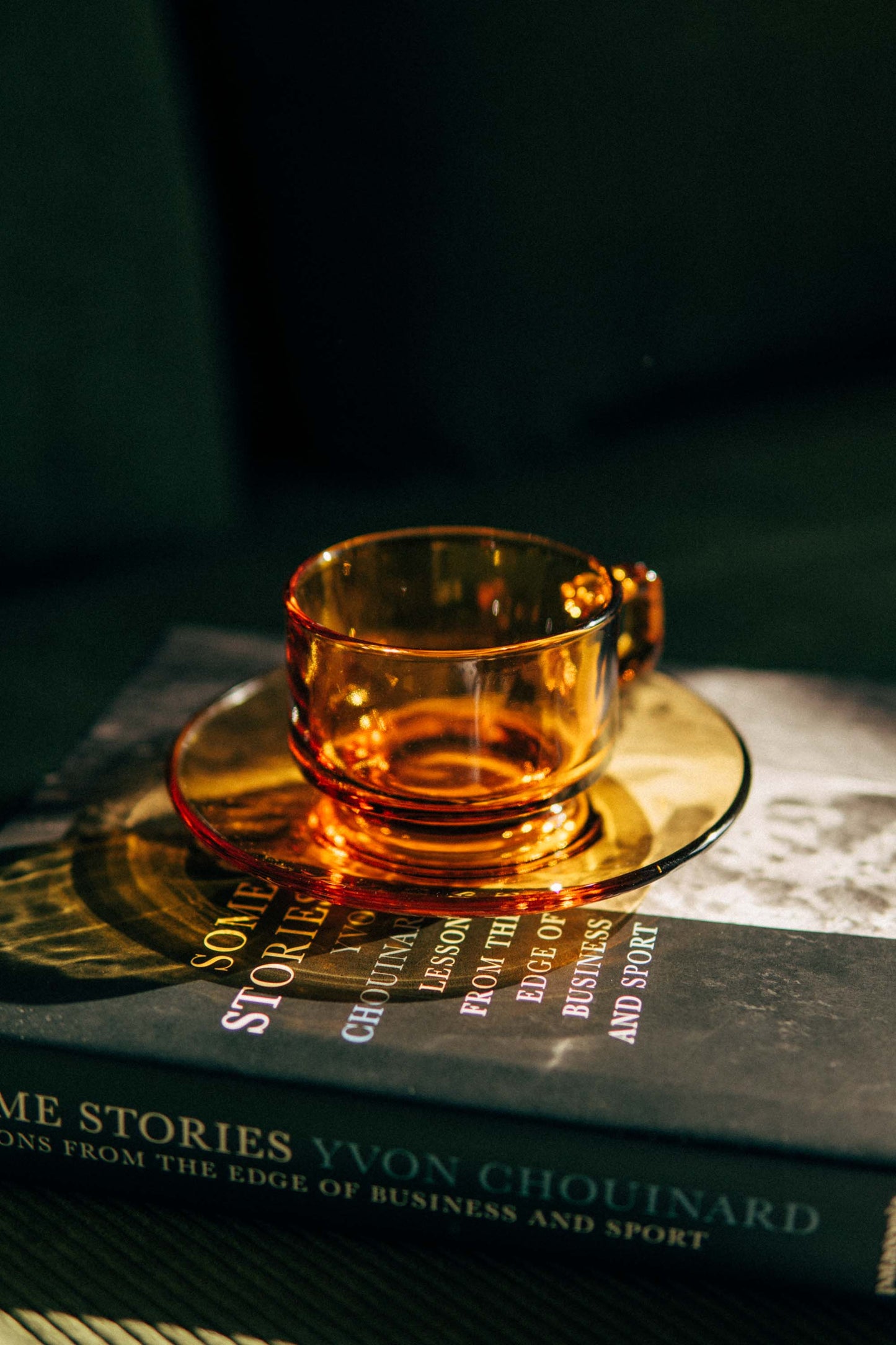 70s Amber Coffee Cup & Saucer