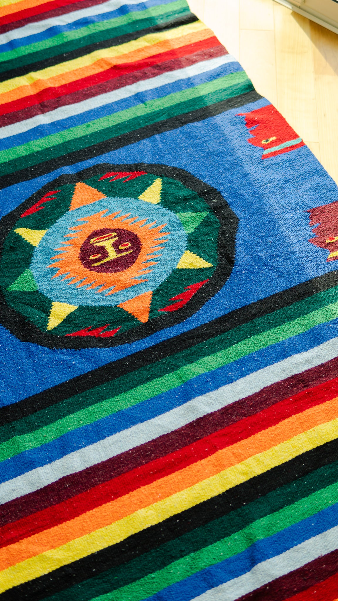 Tonatiuh Rainbow Mexican Rug