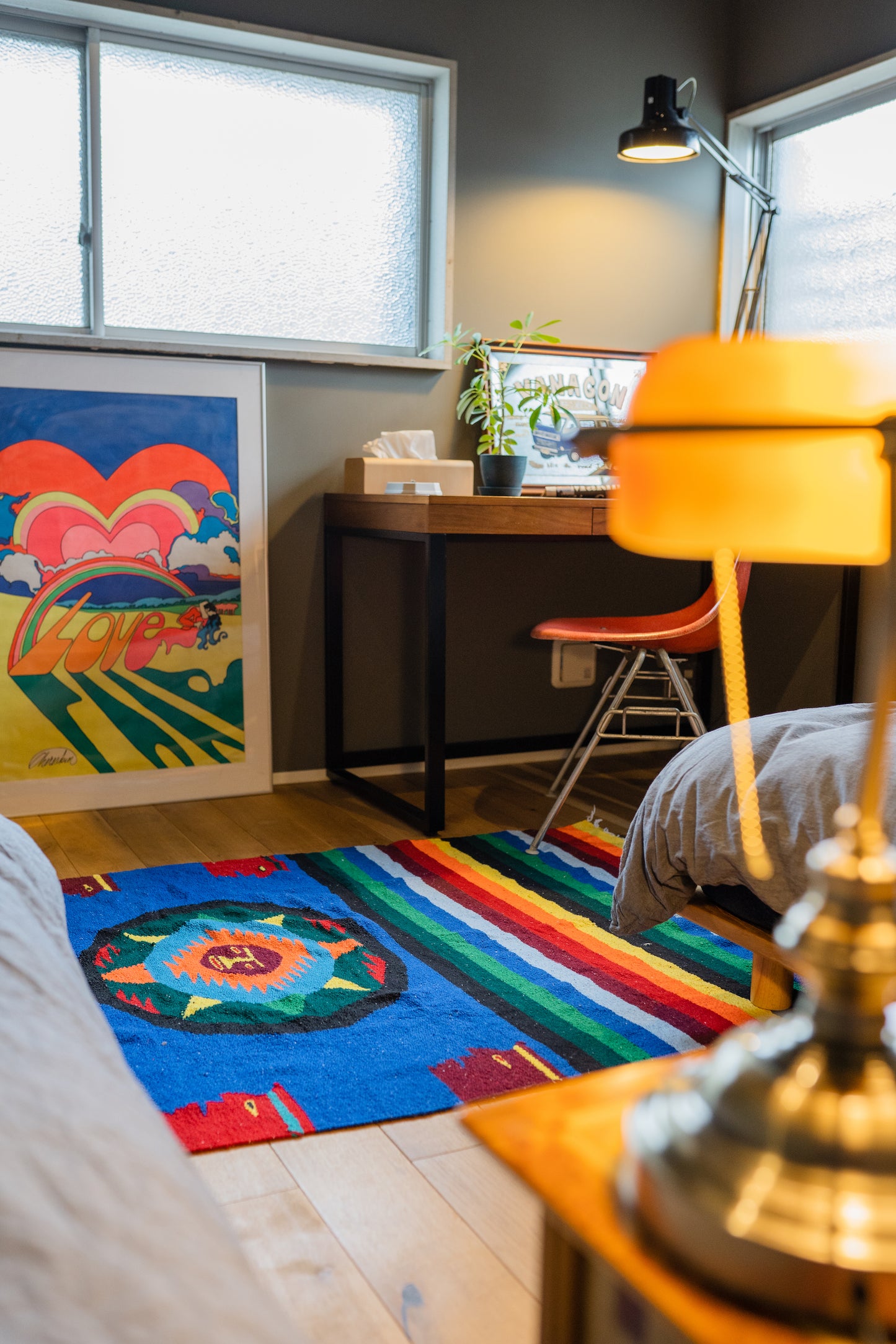 Tonatiuh Rainbow Mexican Rug