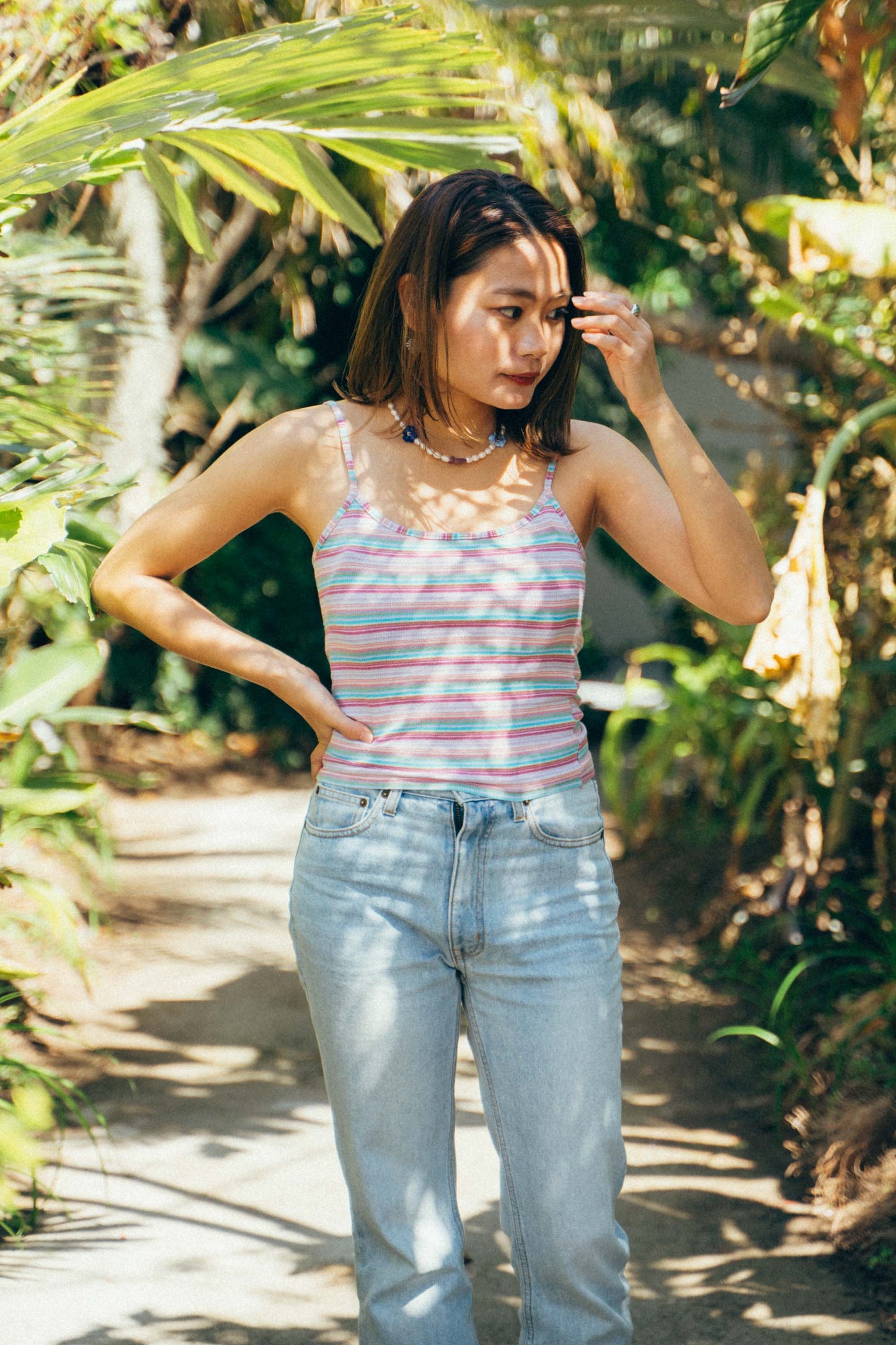 ONYX Pink Striped Camisole