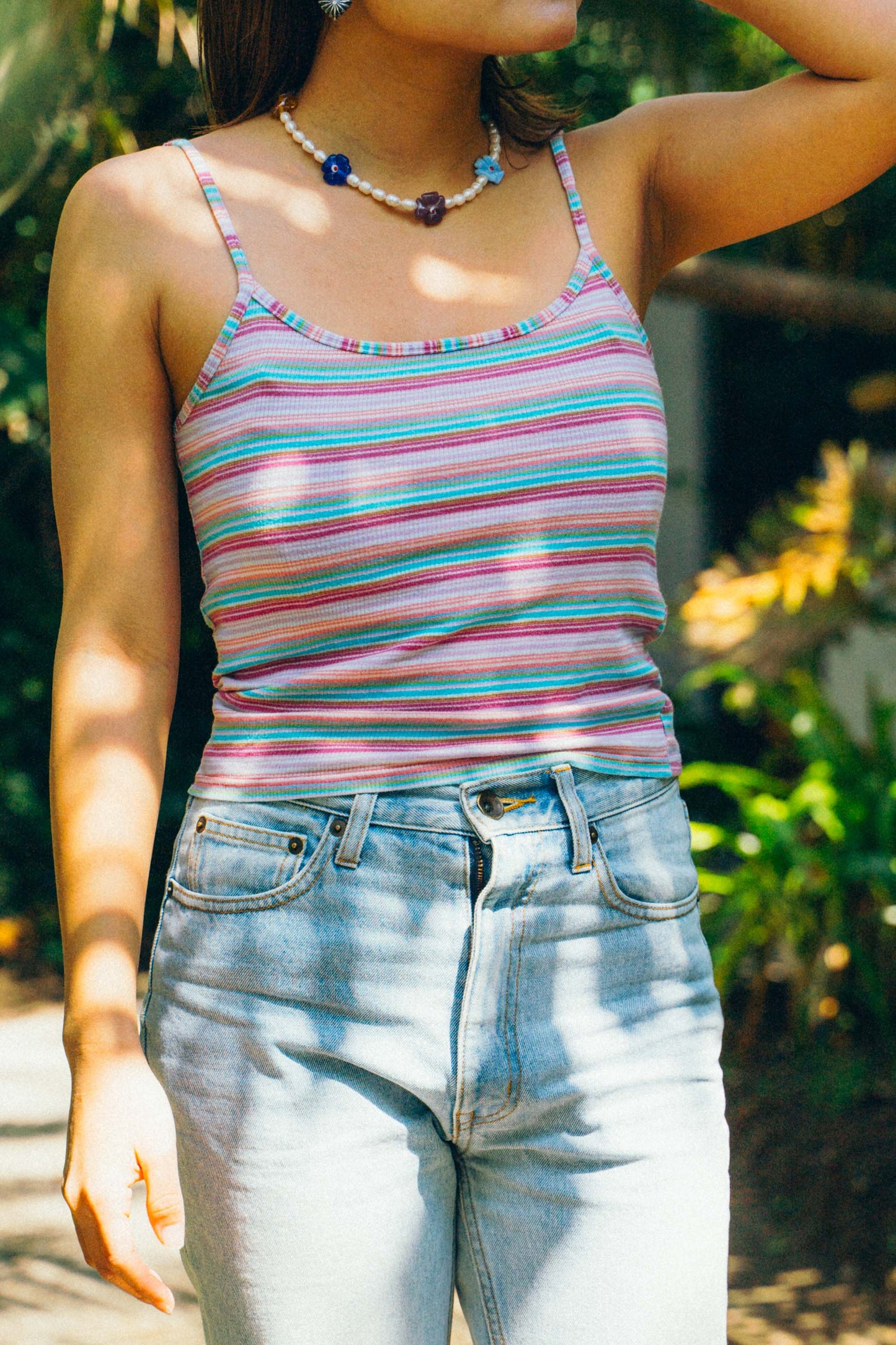 ONYX Pink Striped Camisole