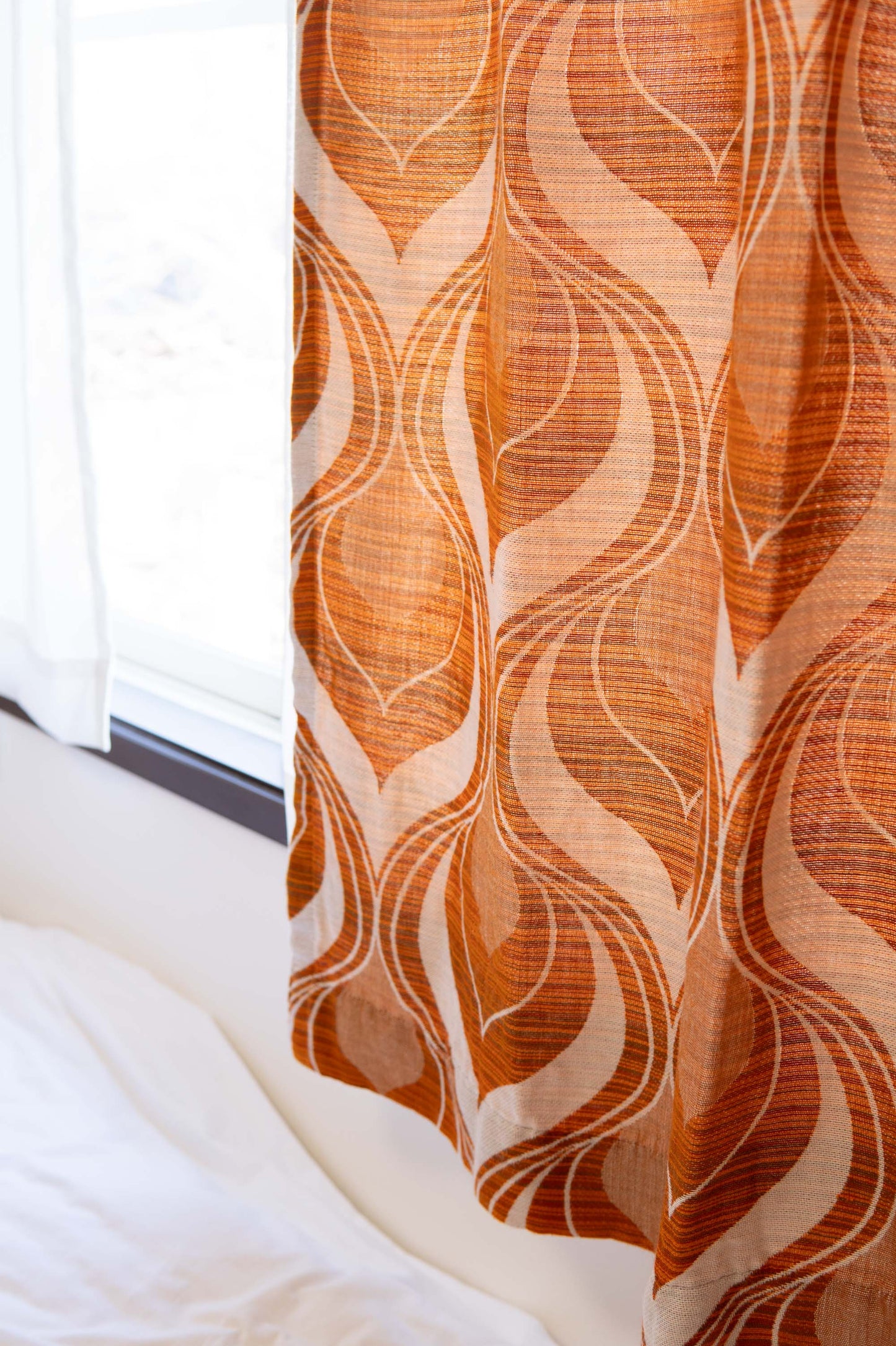 Orange Vintage Curtain