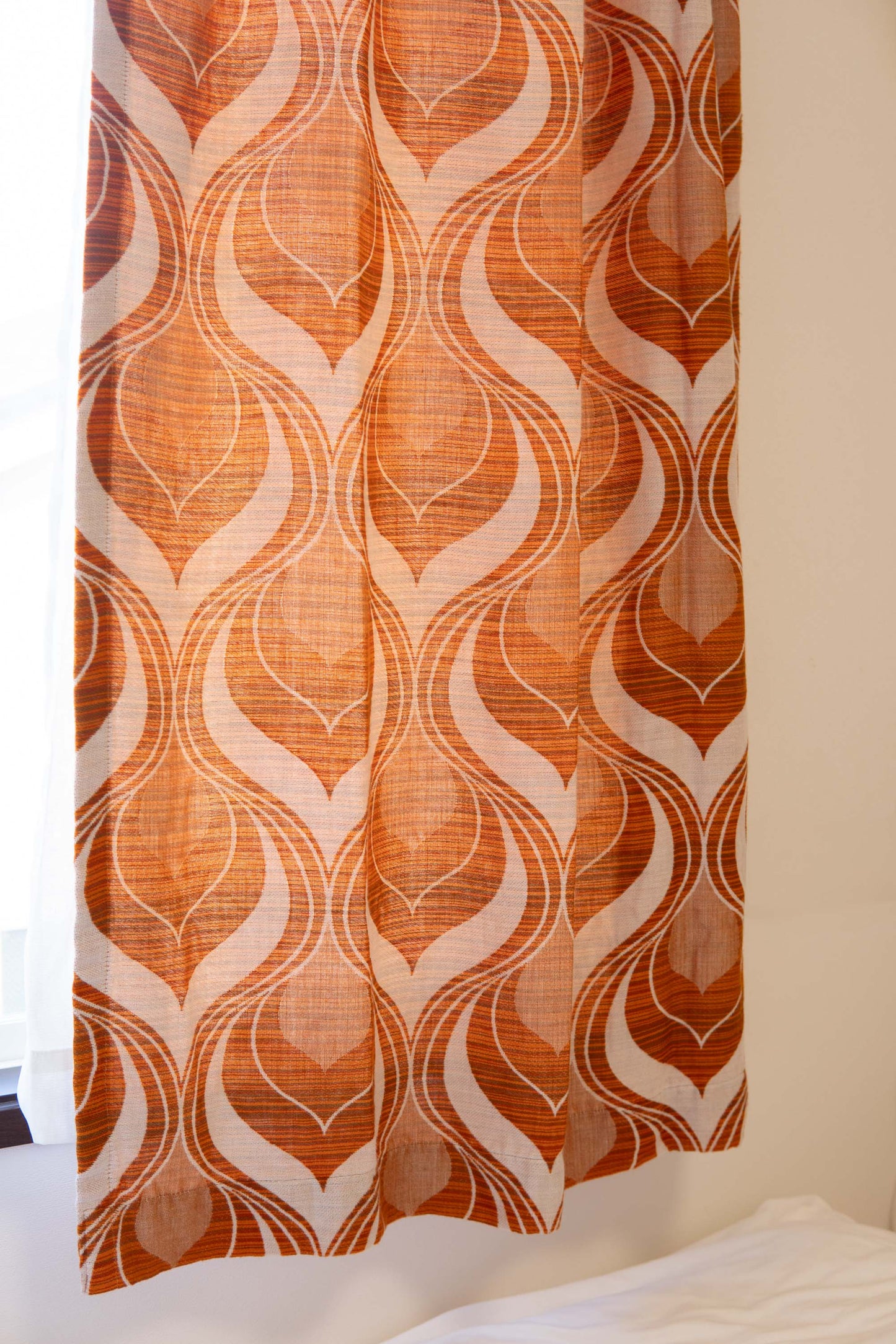 Orange Vintage Curtain