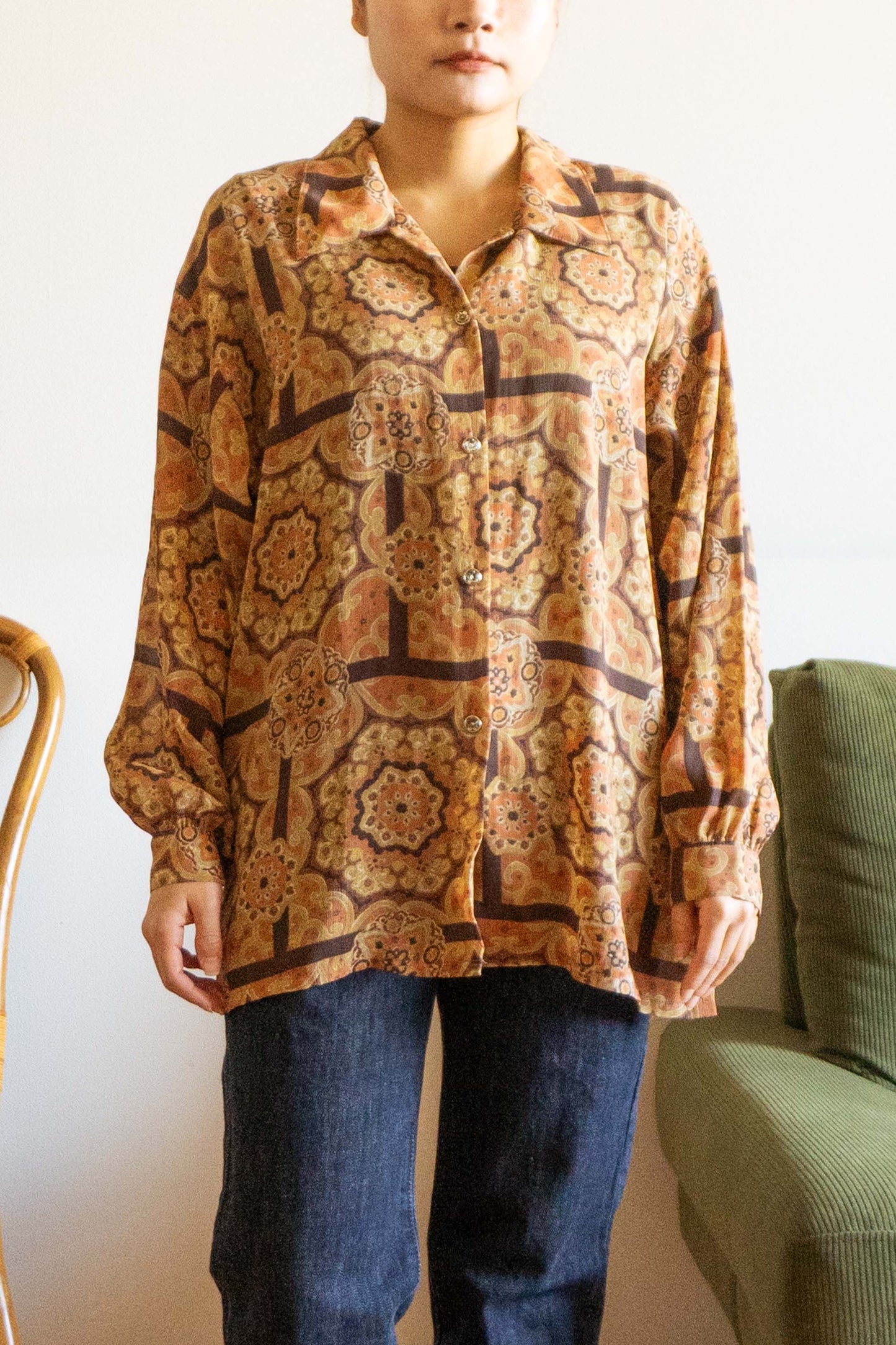 SAN FUH Bohemian Flower Blouse
