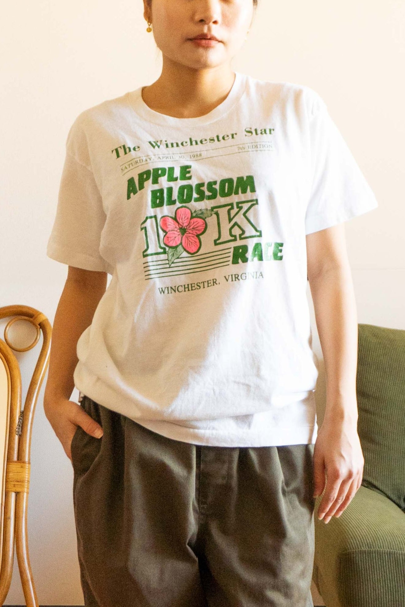 80s Apple Blossom 10K Race White T-shirts