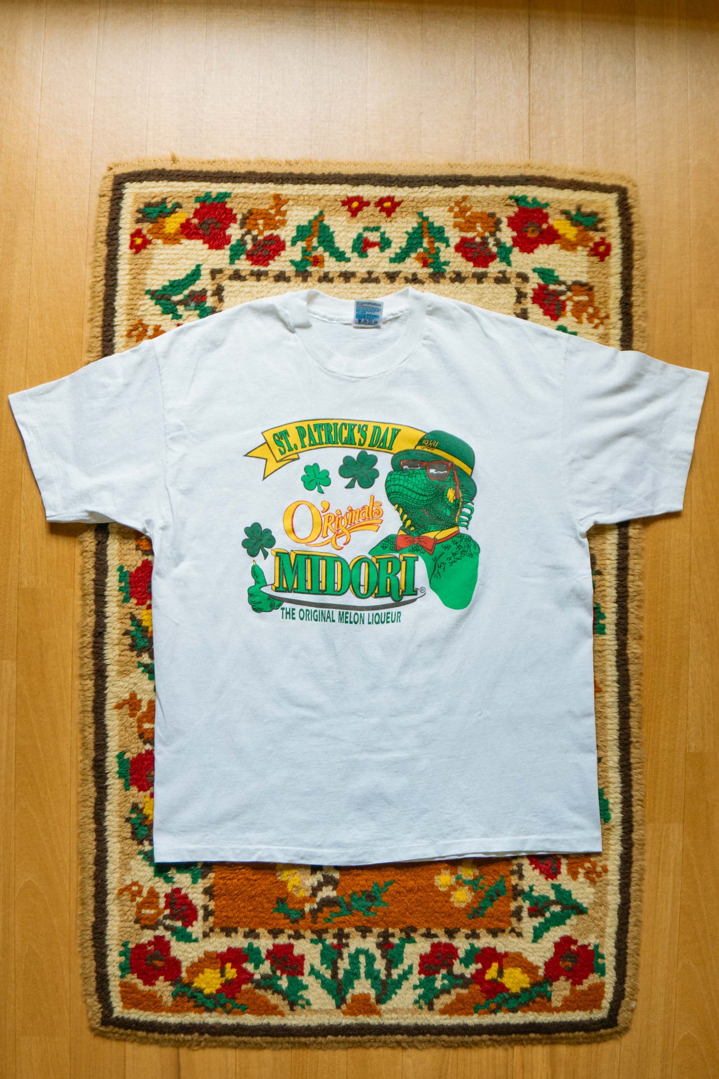 90s- ST.PATRICK'S DAY Hanes White T-shirts