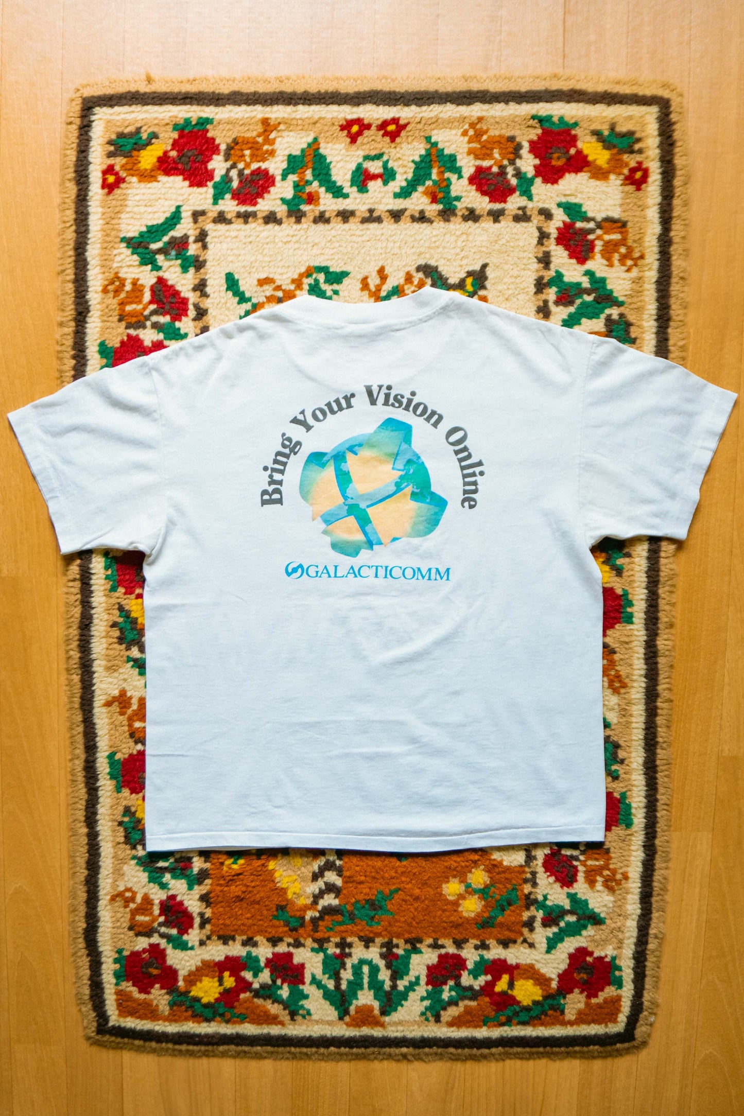 90s White GALACTICOMM “Bring Your Vision Online” T-Shirts
