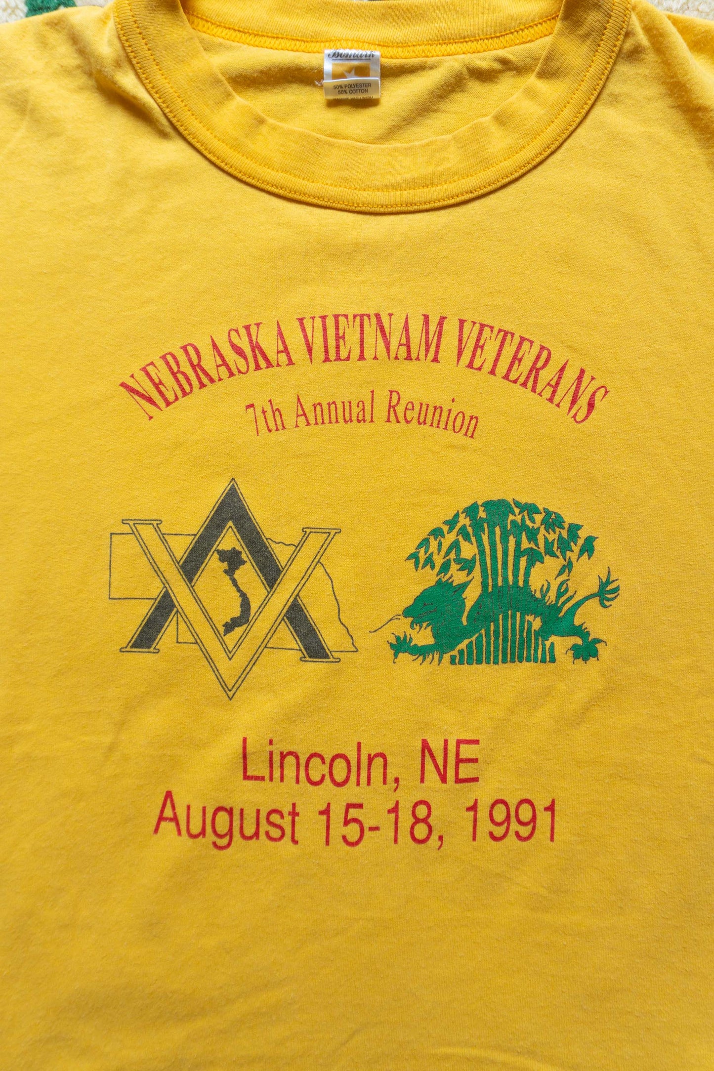 90s Yellow “Vietnam Veterans Reunion” T-shirts