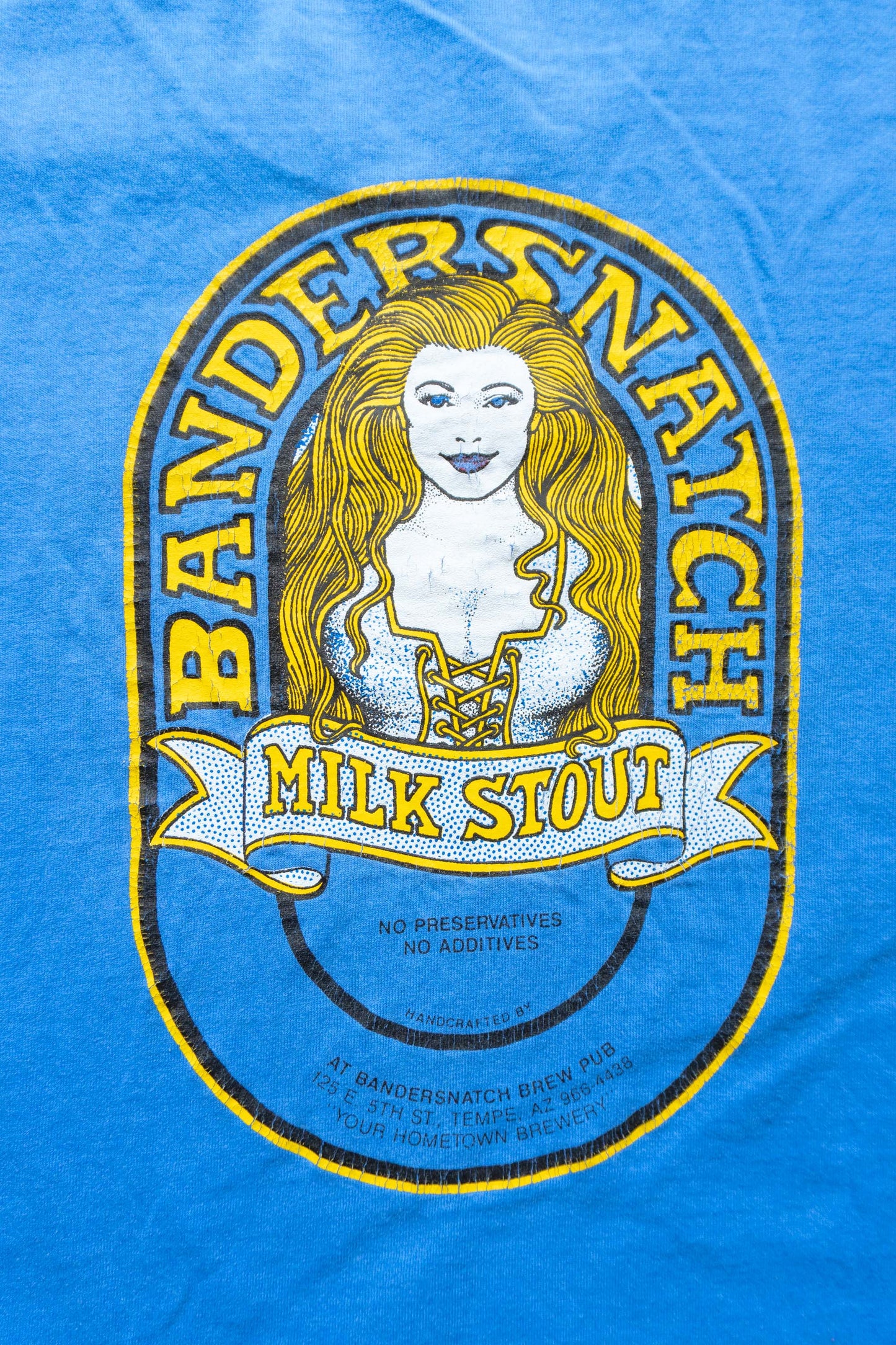90s Blue Bandersnatch Brew Pub "Milk Stout" T-Shirts