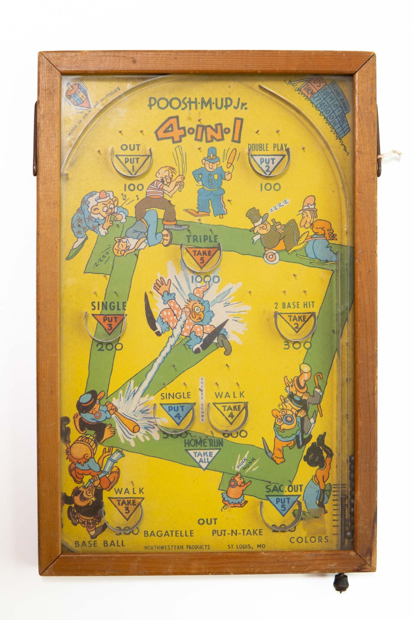 60s-70s USA POOSH-M-UP 4-IN-1 Pinball