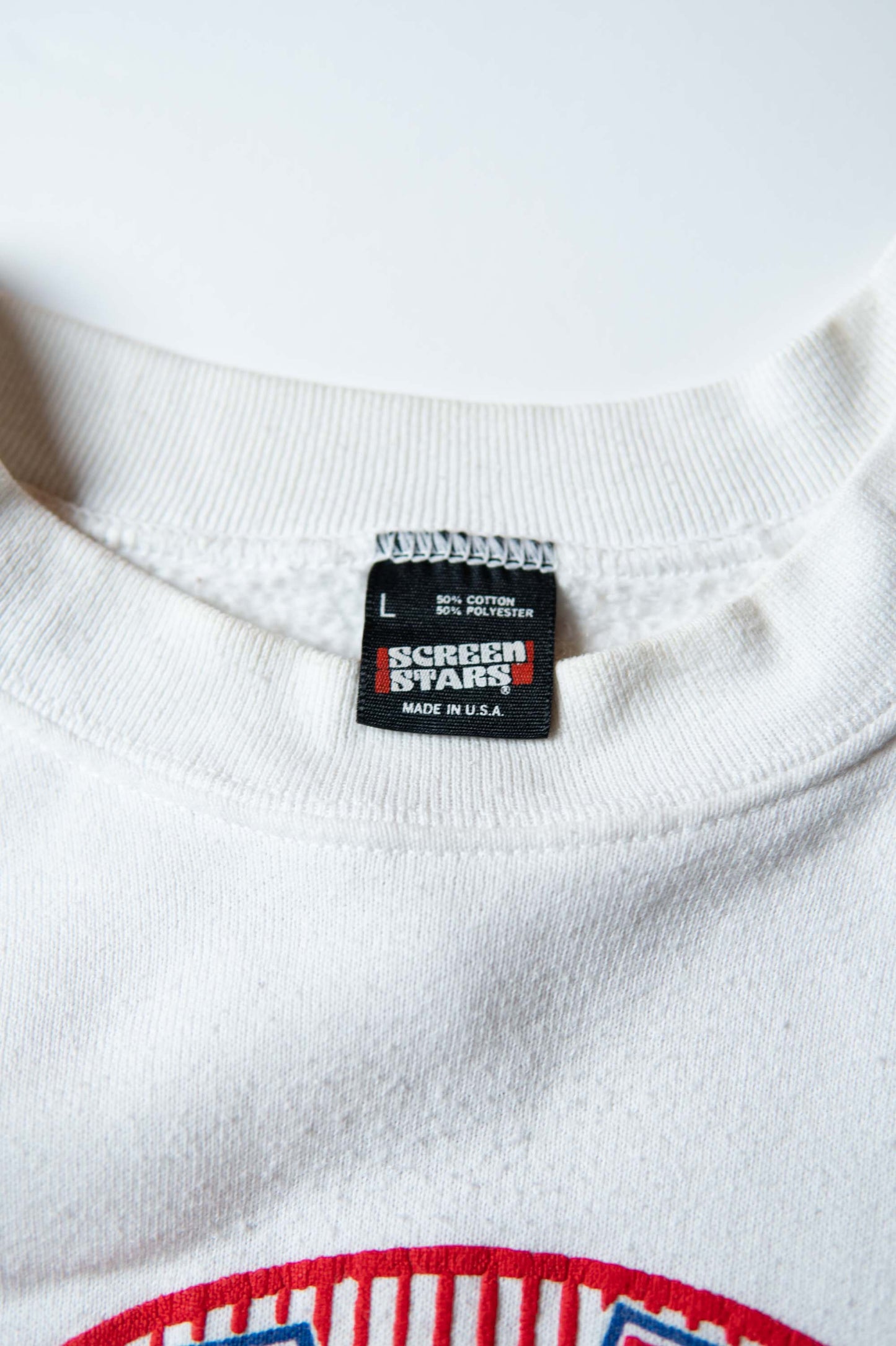90s SCREEN STARS KU White Sweat shirt