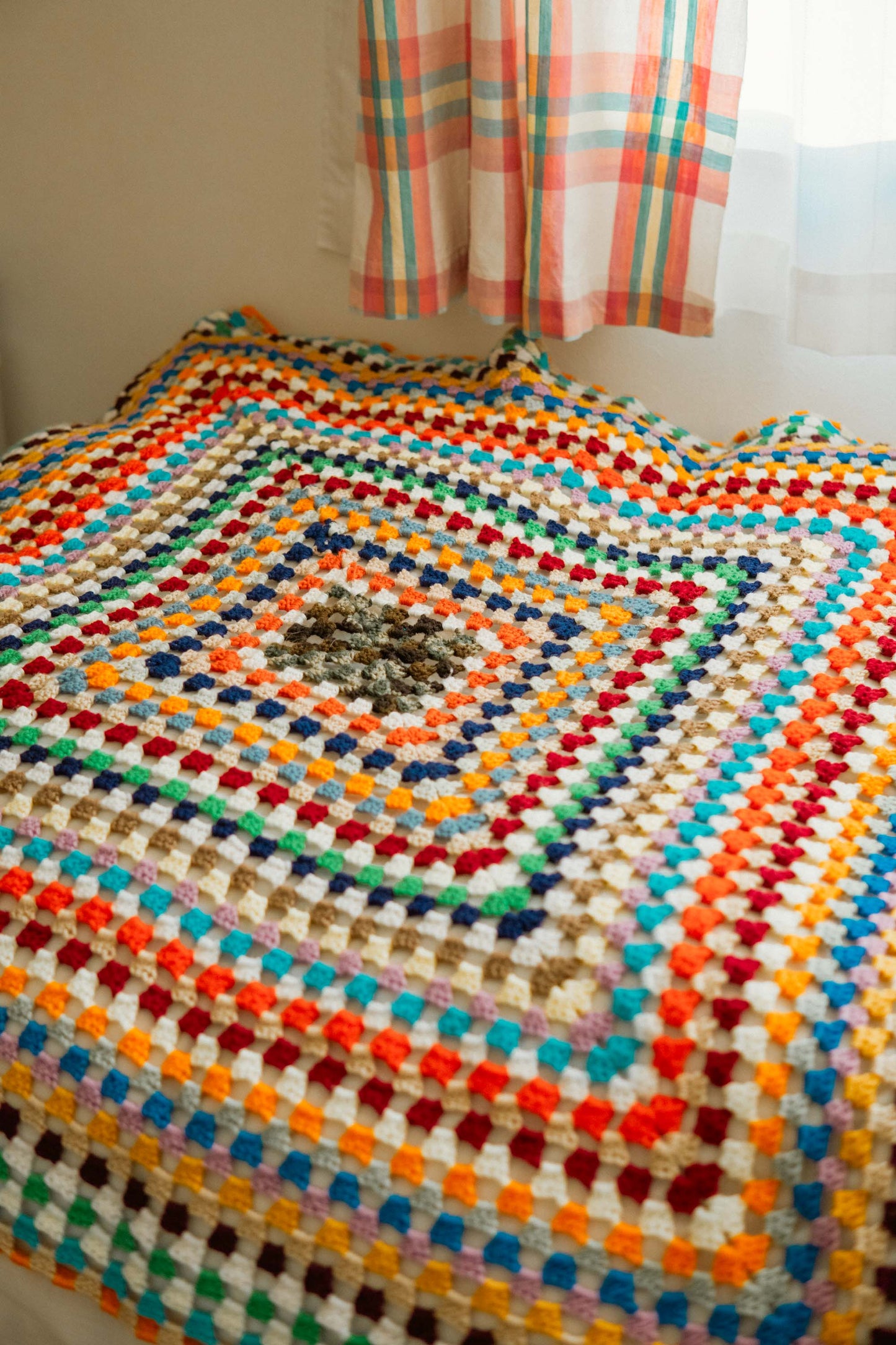 Colorful Orange Granny Blanket