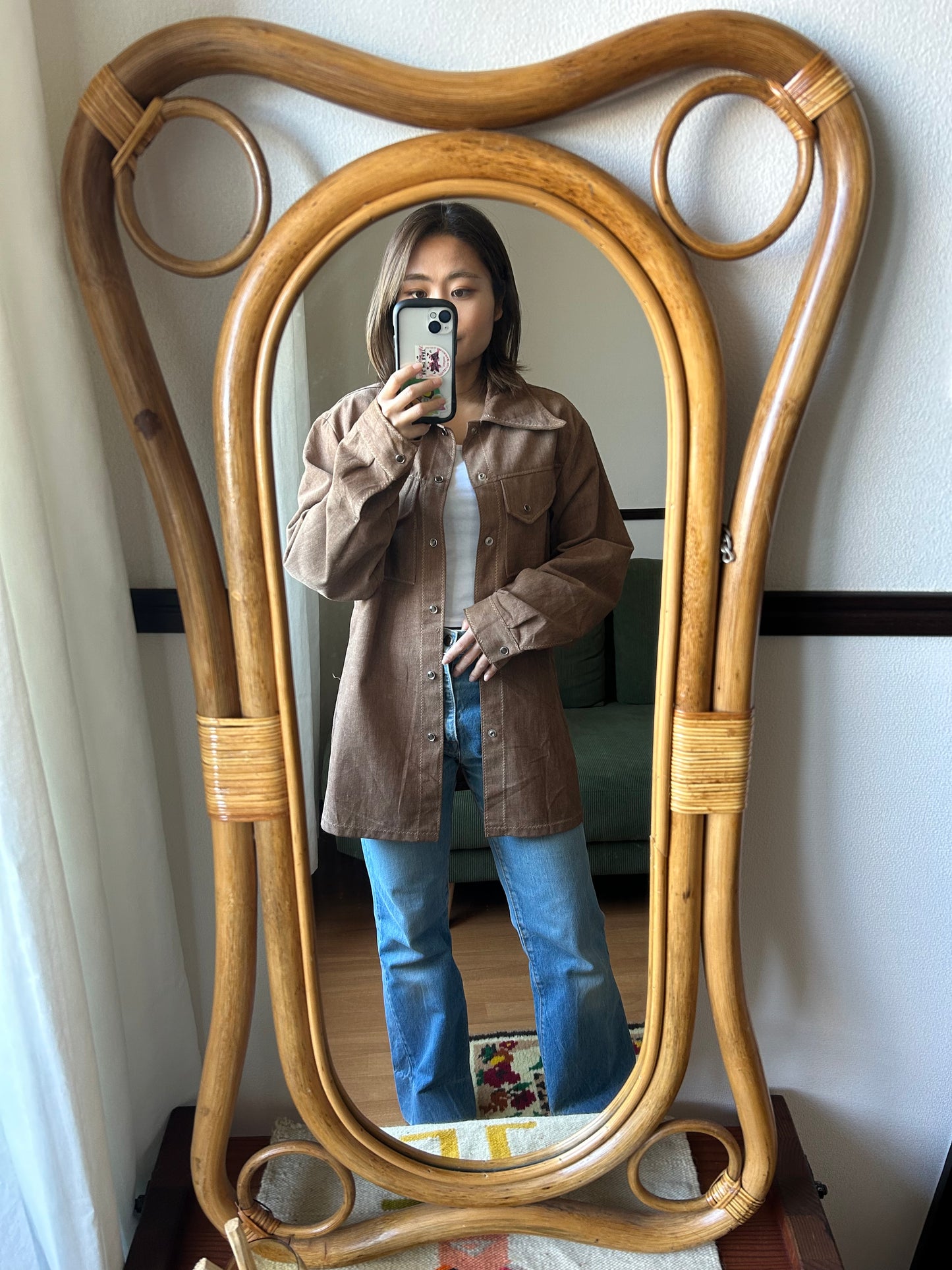 60-70s Brown Long sleeve Shirts