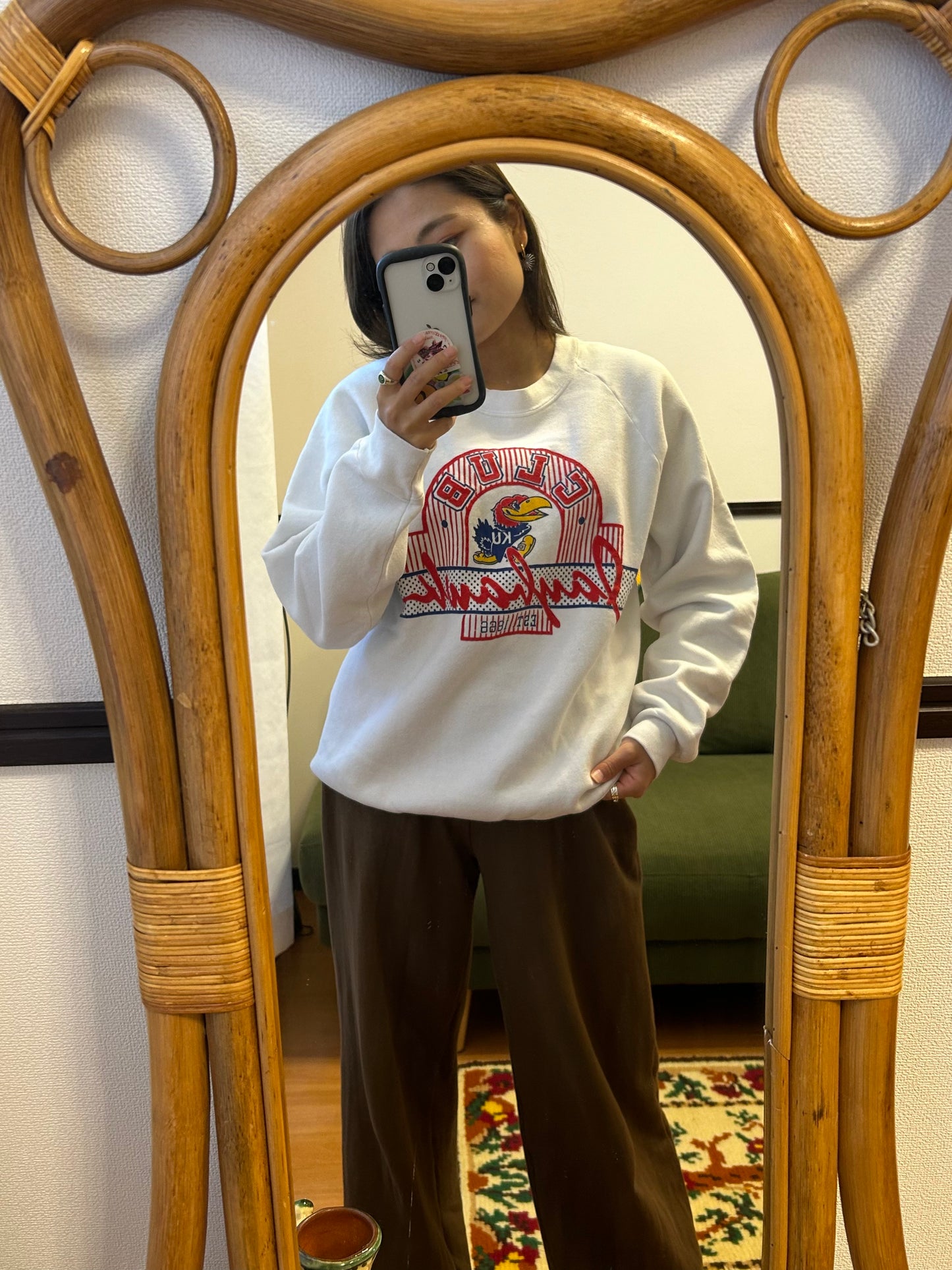 90s SCREEN STARS KU White Sweat shirt