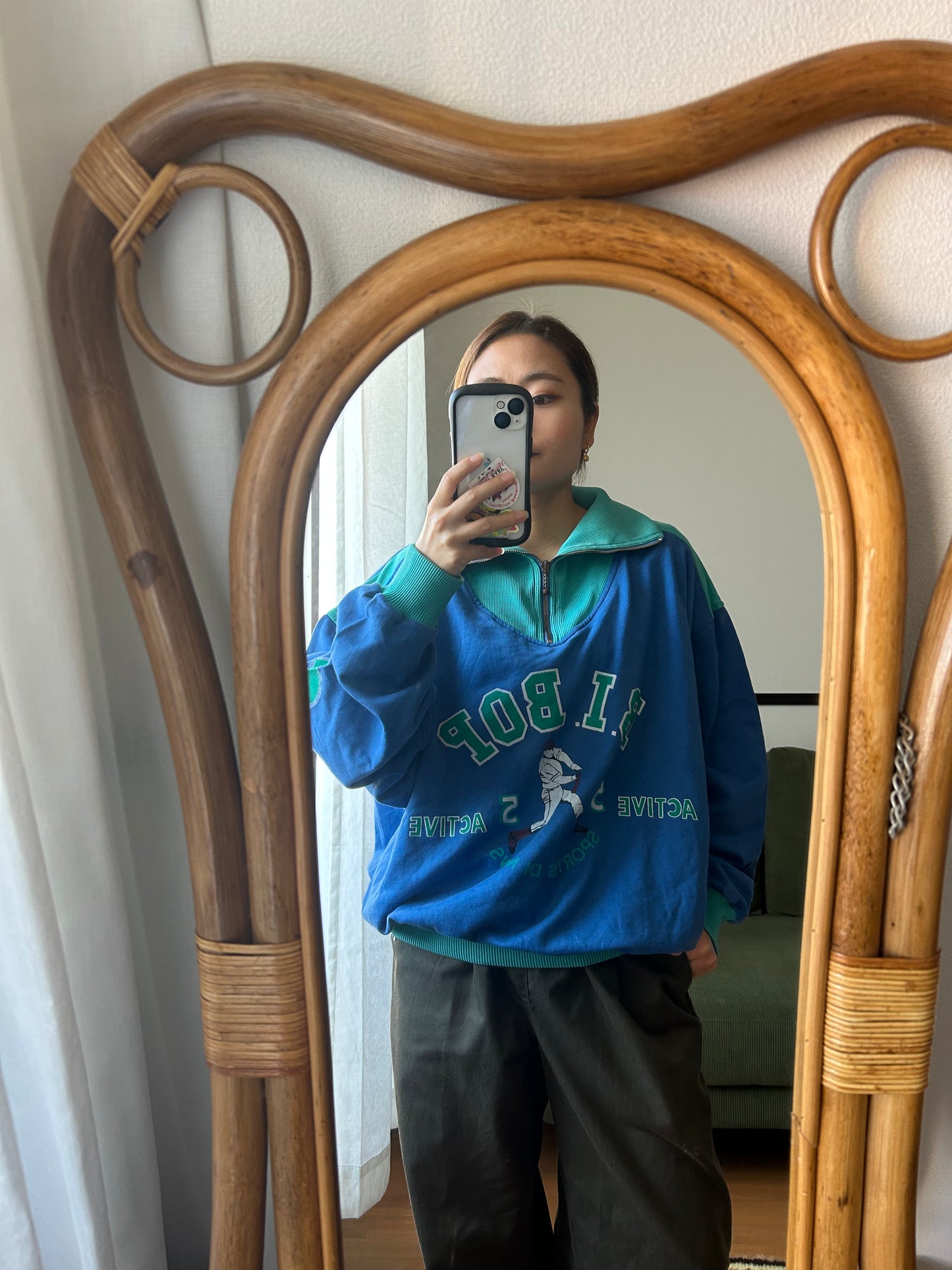 Blue B.I.BOP 1/3Zip Sweat Shirts