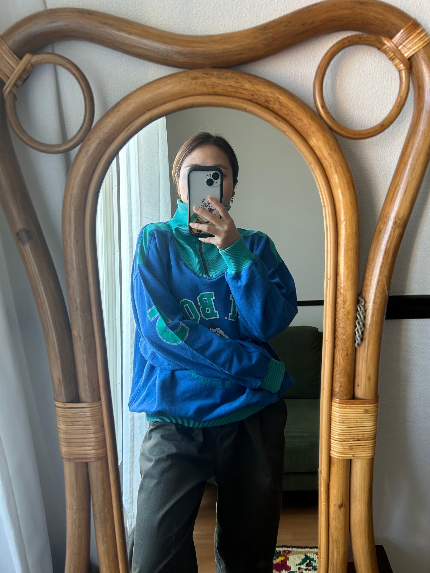 Blue B.I.BOP 1/3Zip Sweat Shirts