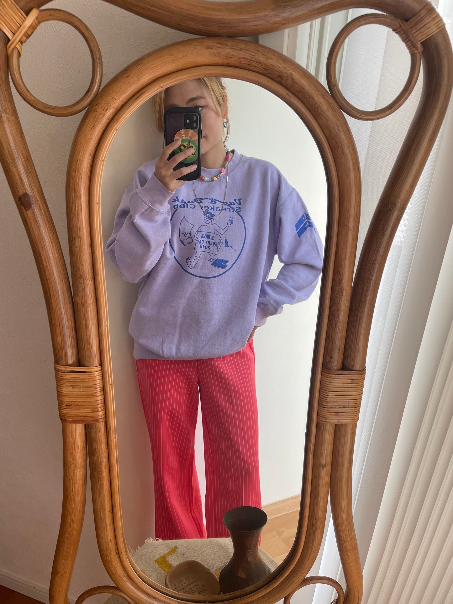 70s Pink Stripe Jersey pants