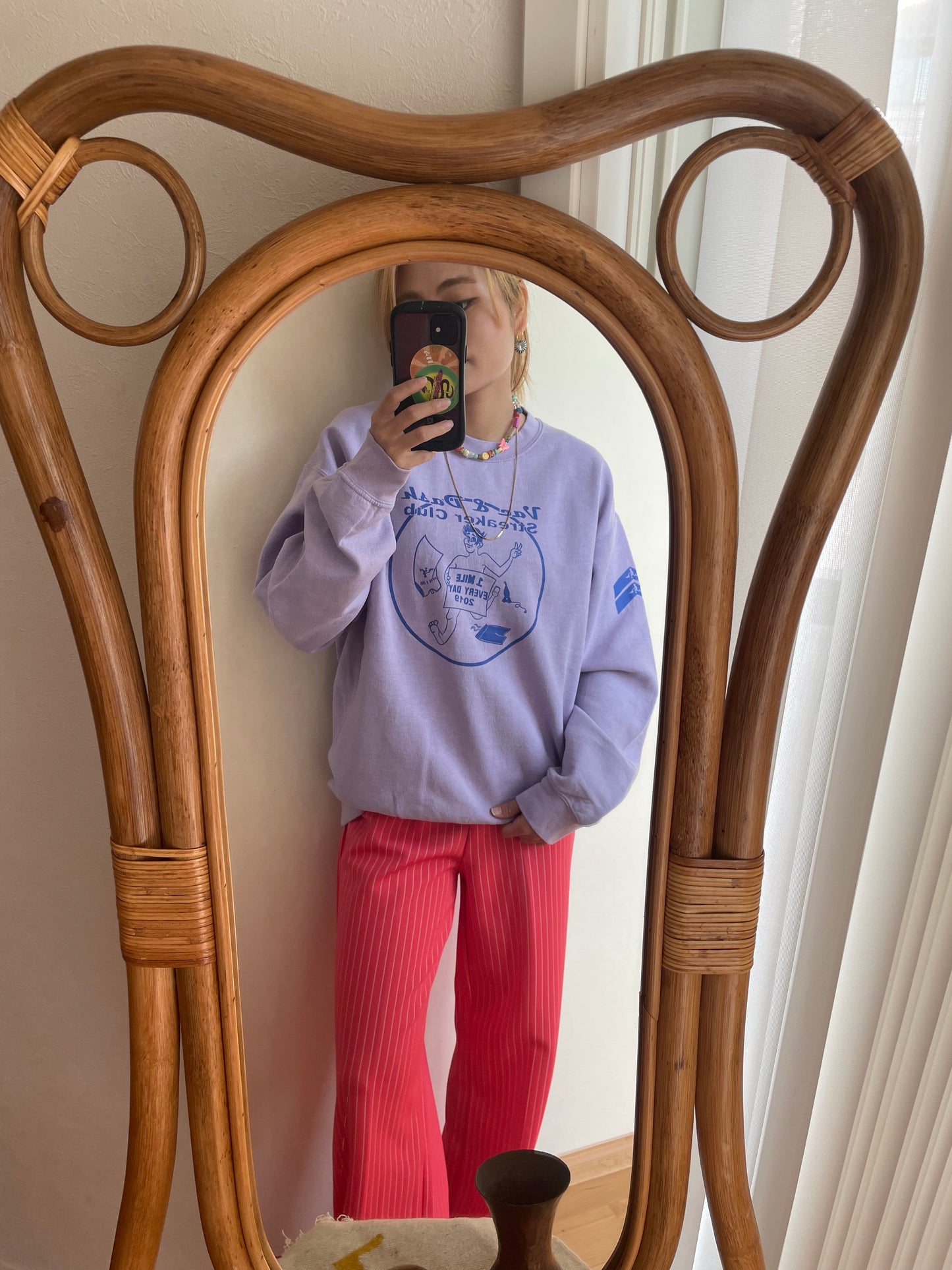 70s Pink Stripe Jersey pants