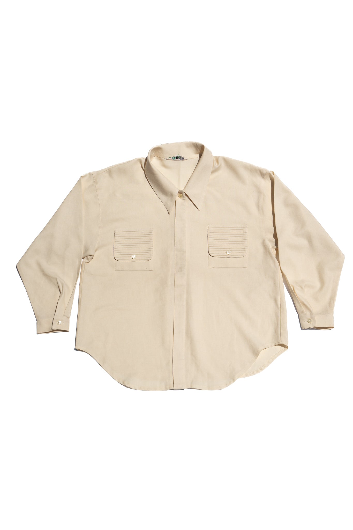 70s White Long Sleeve Shirt
