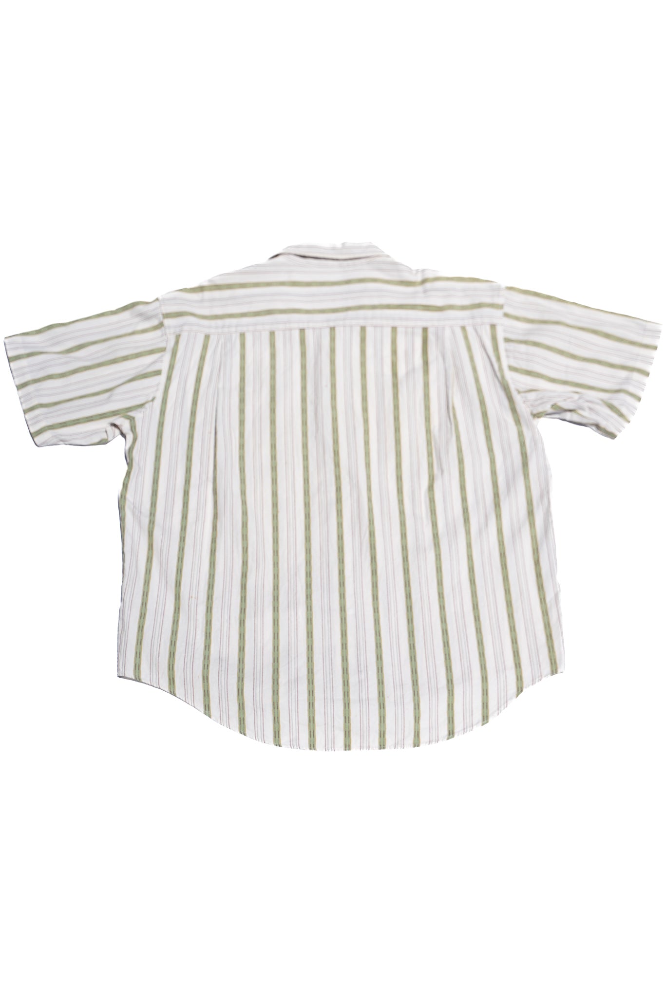 Green Striped Short Sleeve Shirt