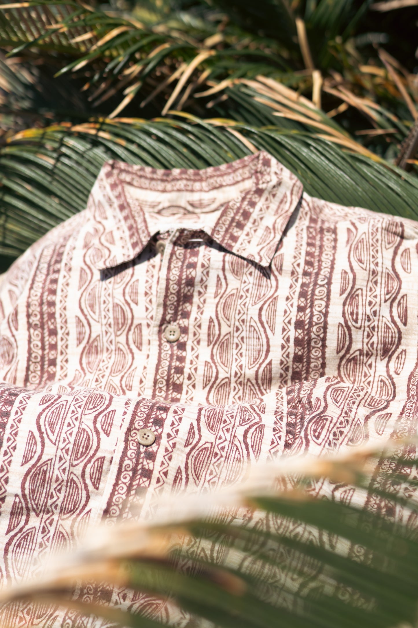 "ST JOHN'S BAY" Brown Pattern Short Sleeve Shirts