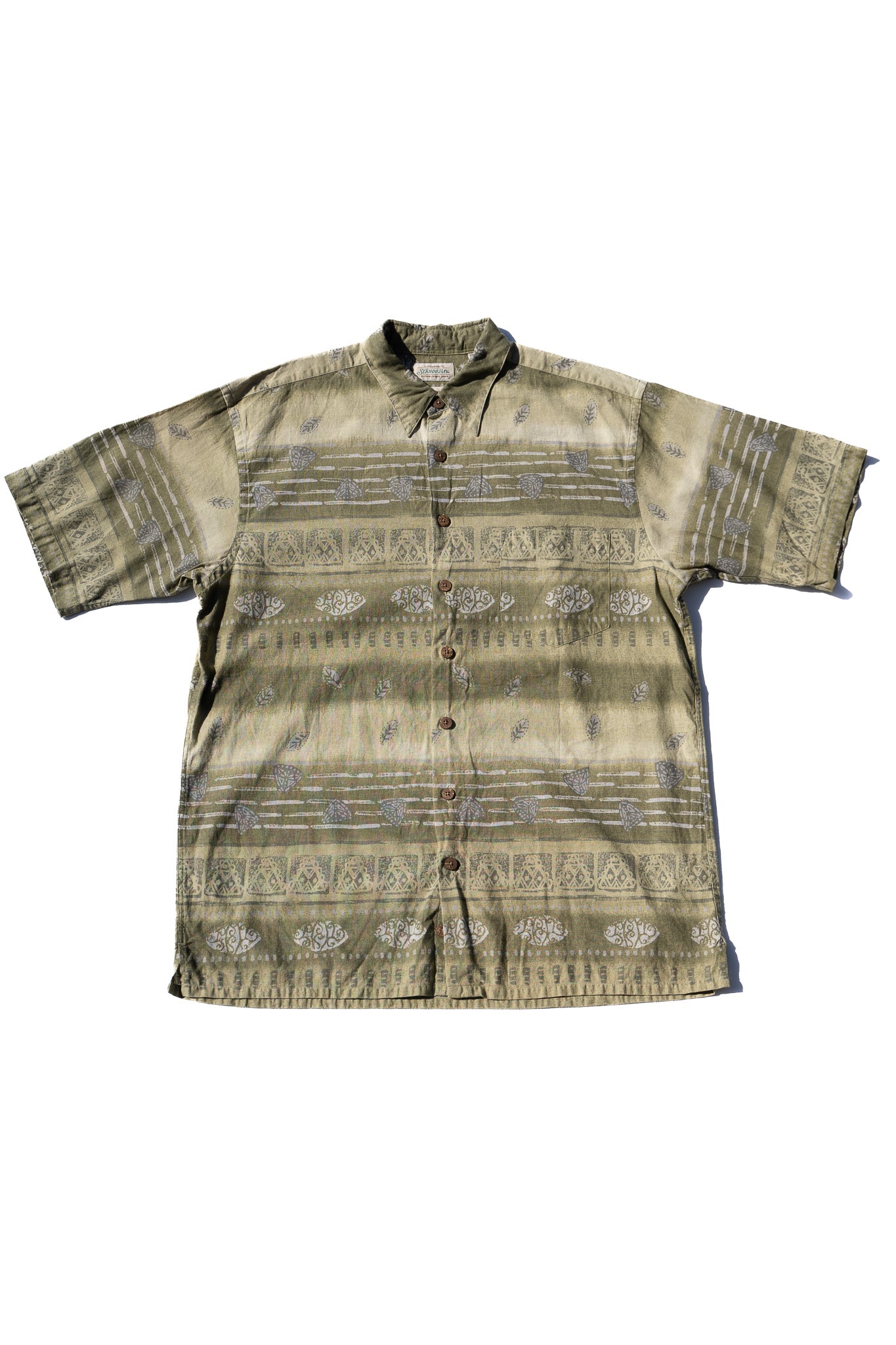 "ST JOHN'S BAY" Green Patterned Shirt