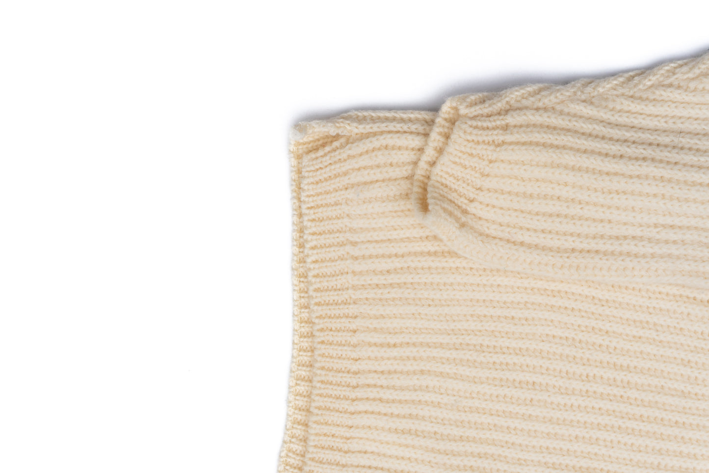 White Knitted Turtleneck Sweater