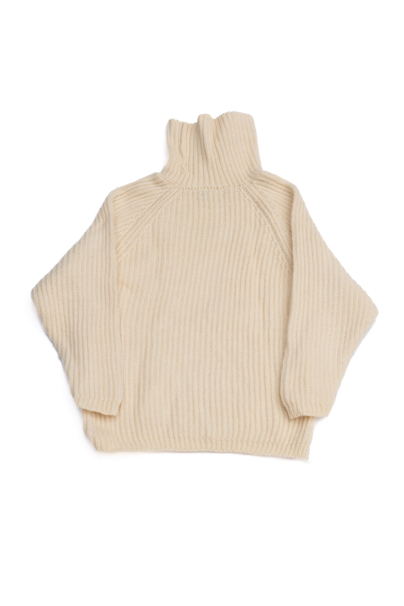 White Knitted Turtleneck Sweater