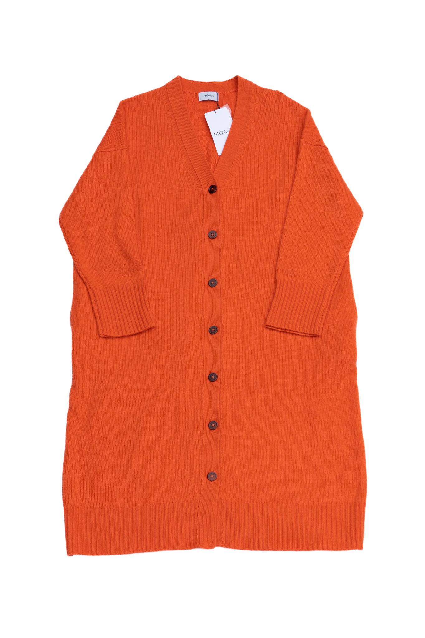Orange Long Cardigan