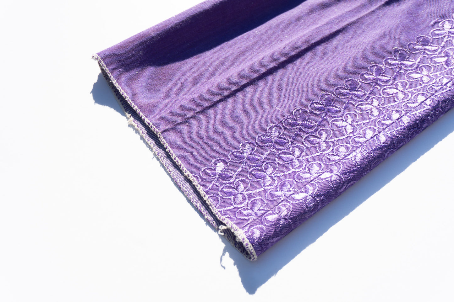 Purple Enbroidered Flea Pants
