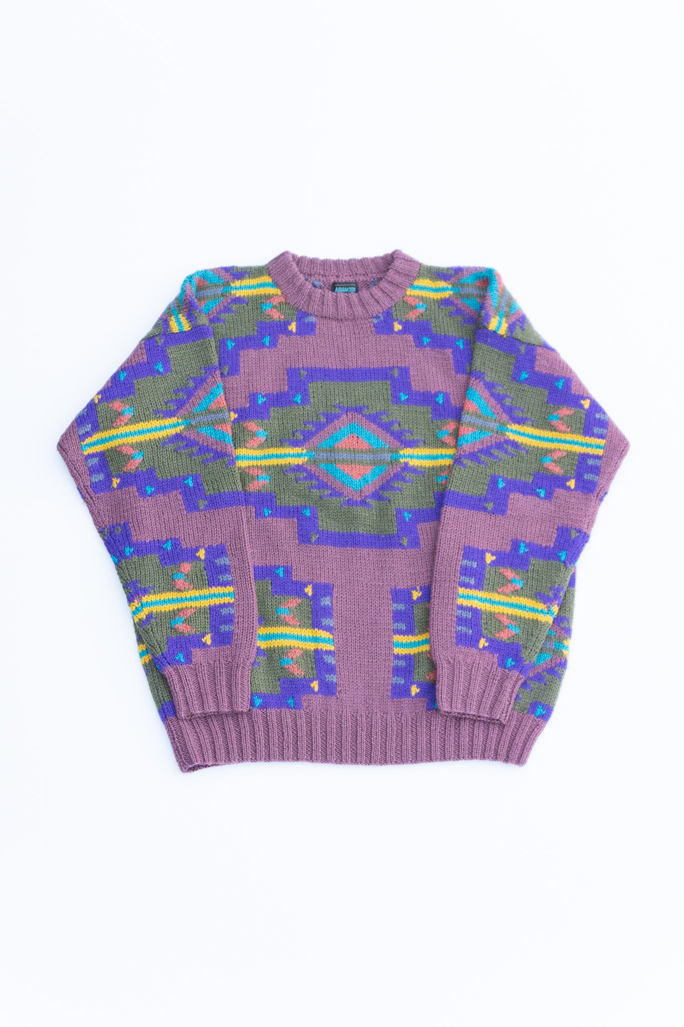 "ALMACEN" Purple Patterned Sweater