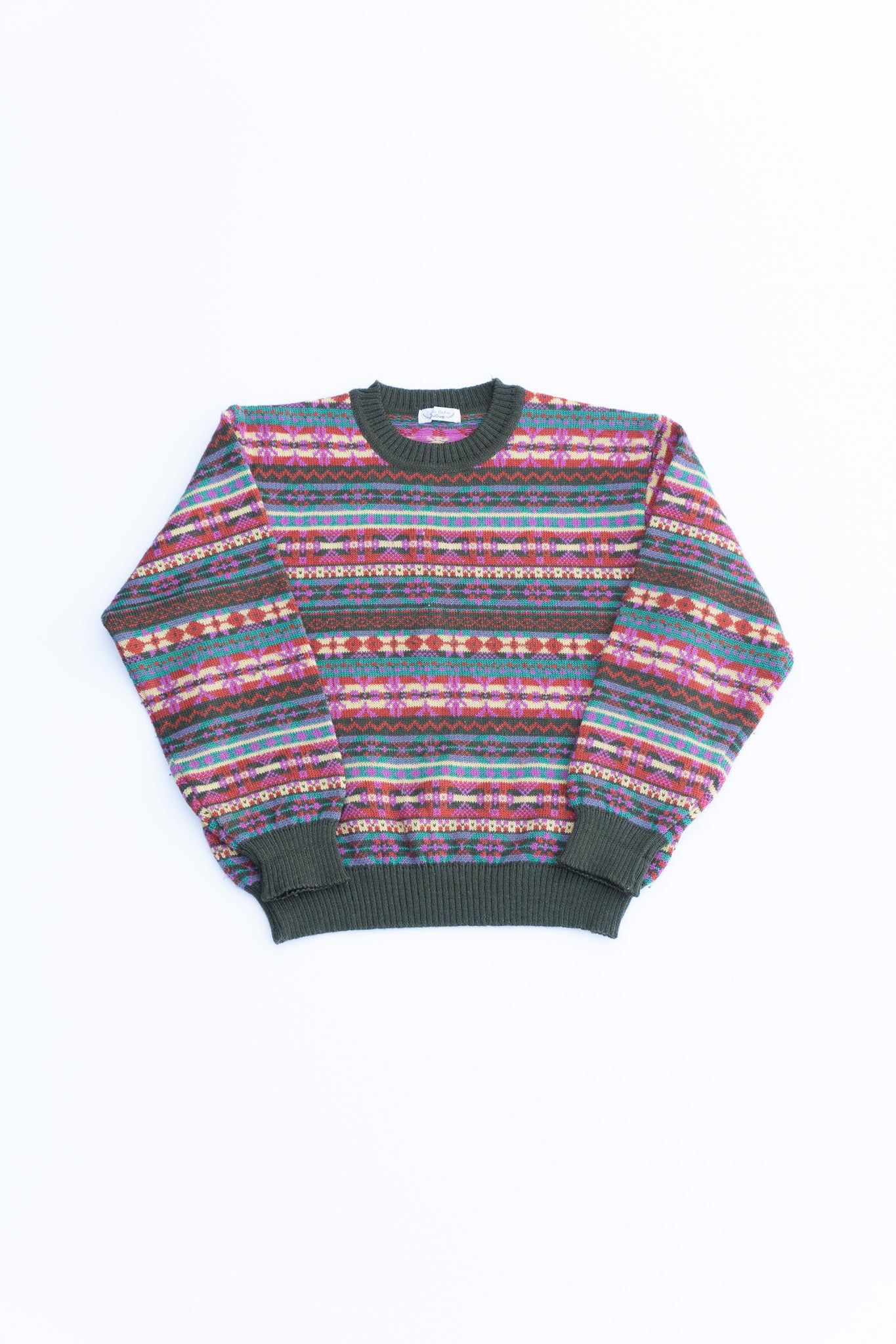 "Sweet cabin" Colorful Patterned Sweater