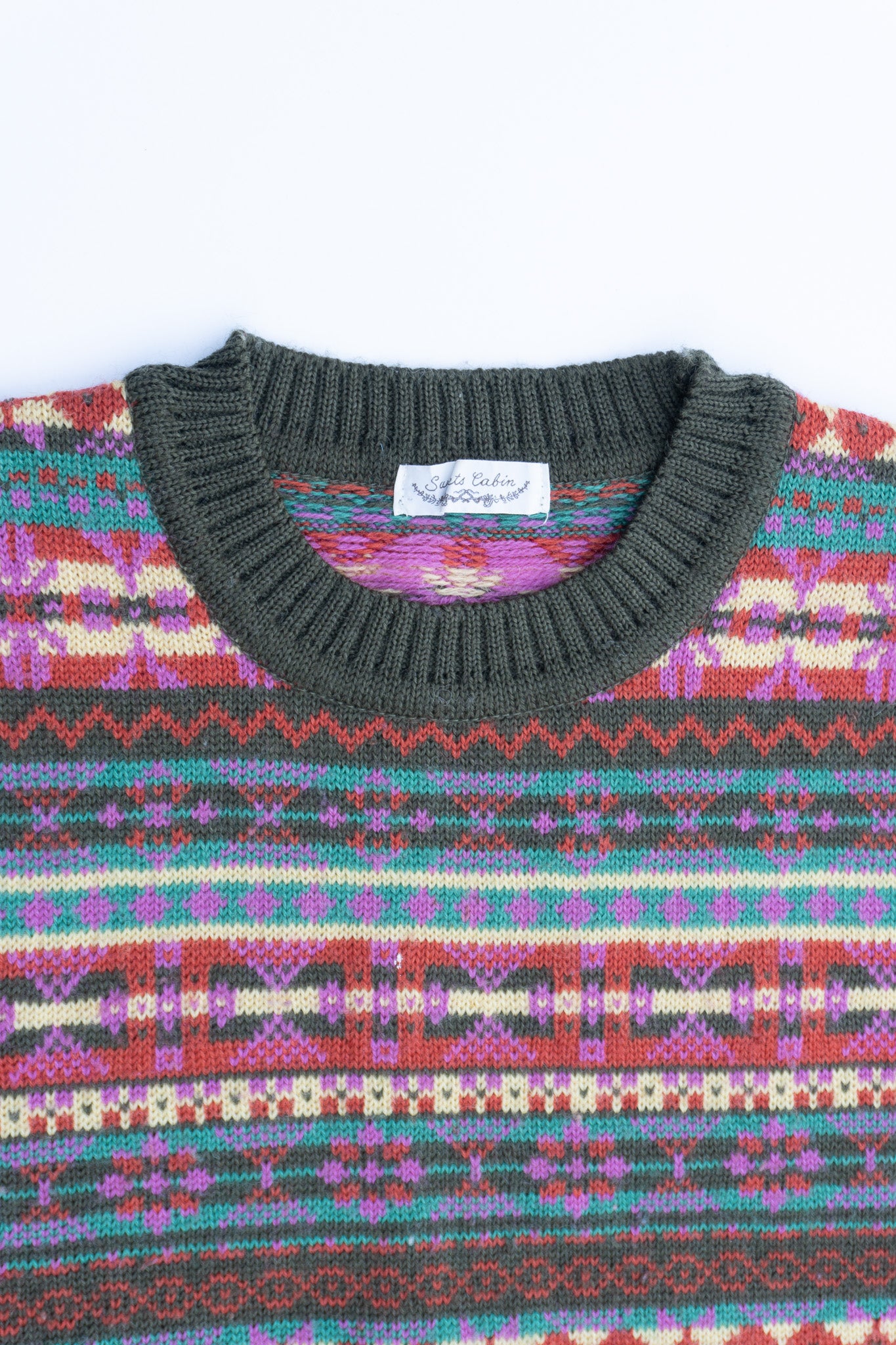 "Sweet cabin" Colorful Patterned Sweater