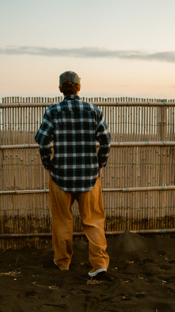 FIVE STAR Deep Green × Blue Plaid Shirts