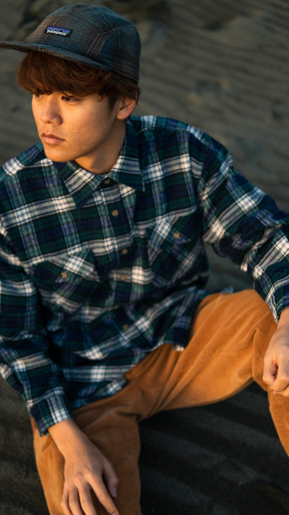 FIVE STAR Deep Green × Blue Plaid Shirts