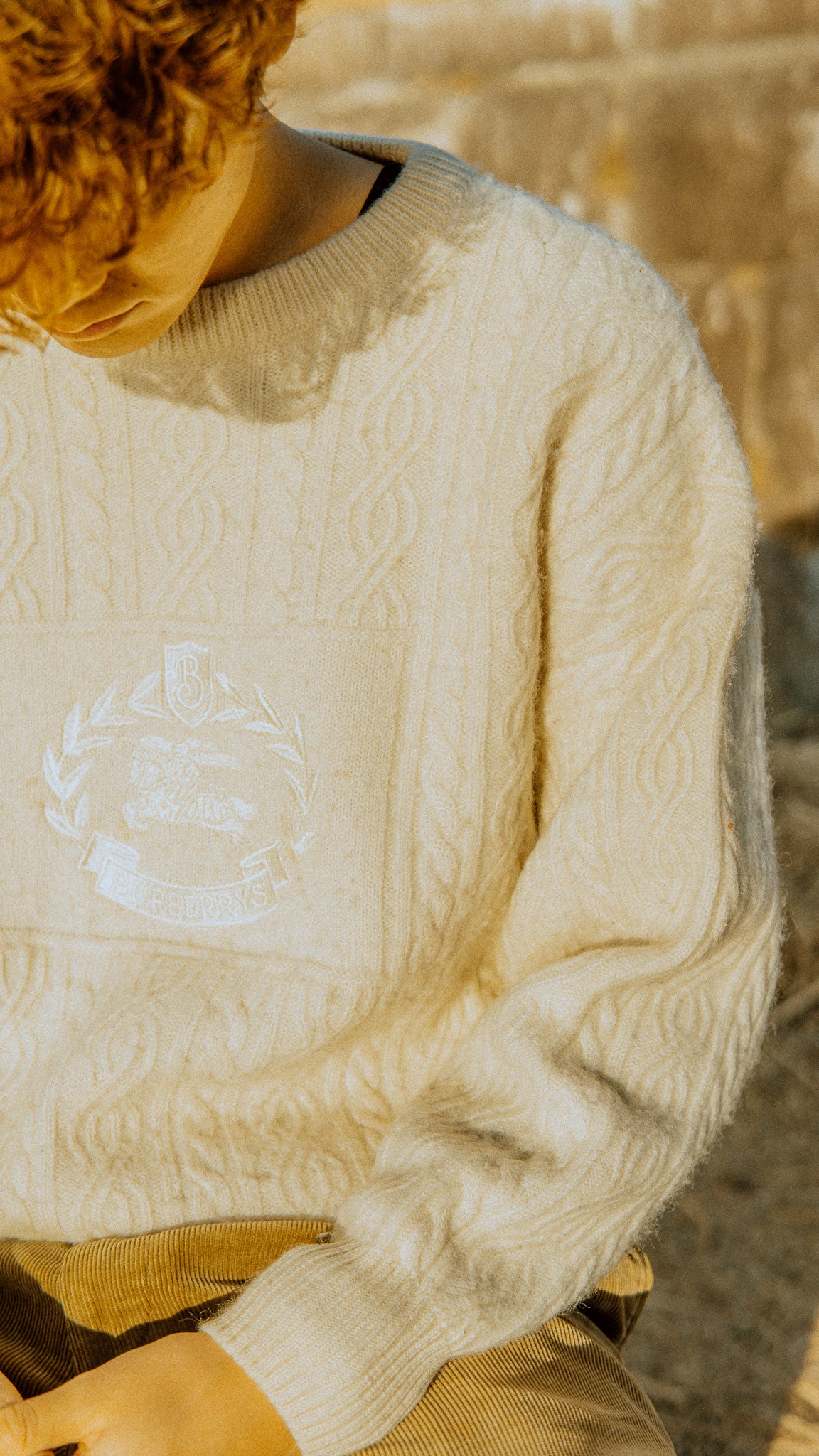 Heavy Weight White Wool Sweater