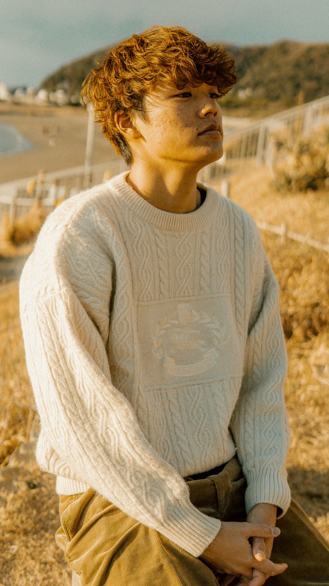 Heavy Weight White Wool Sweater
