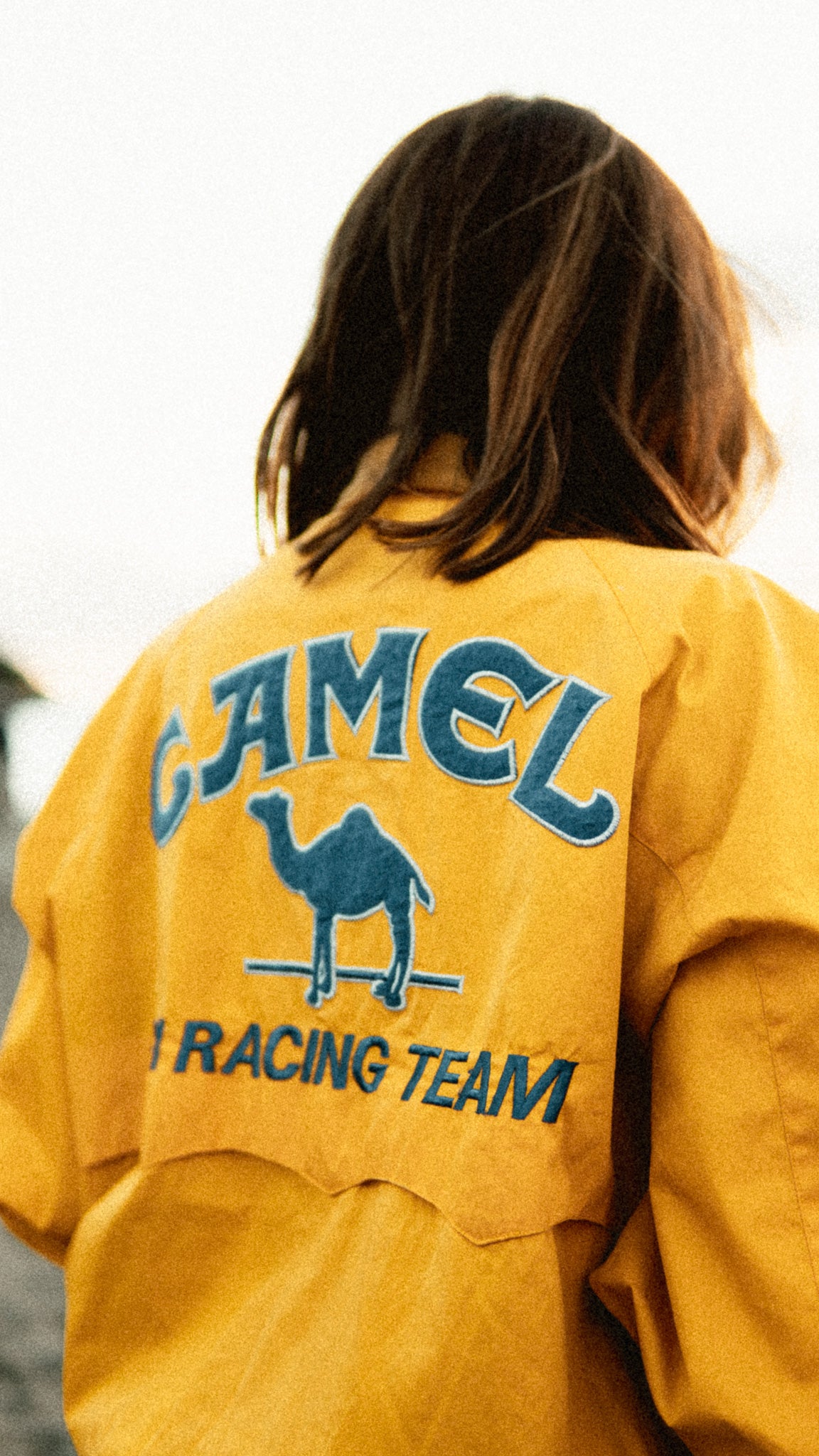 "CAMEL" Yellow Blouson Jacket