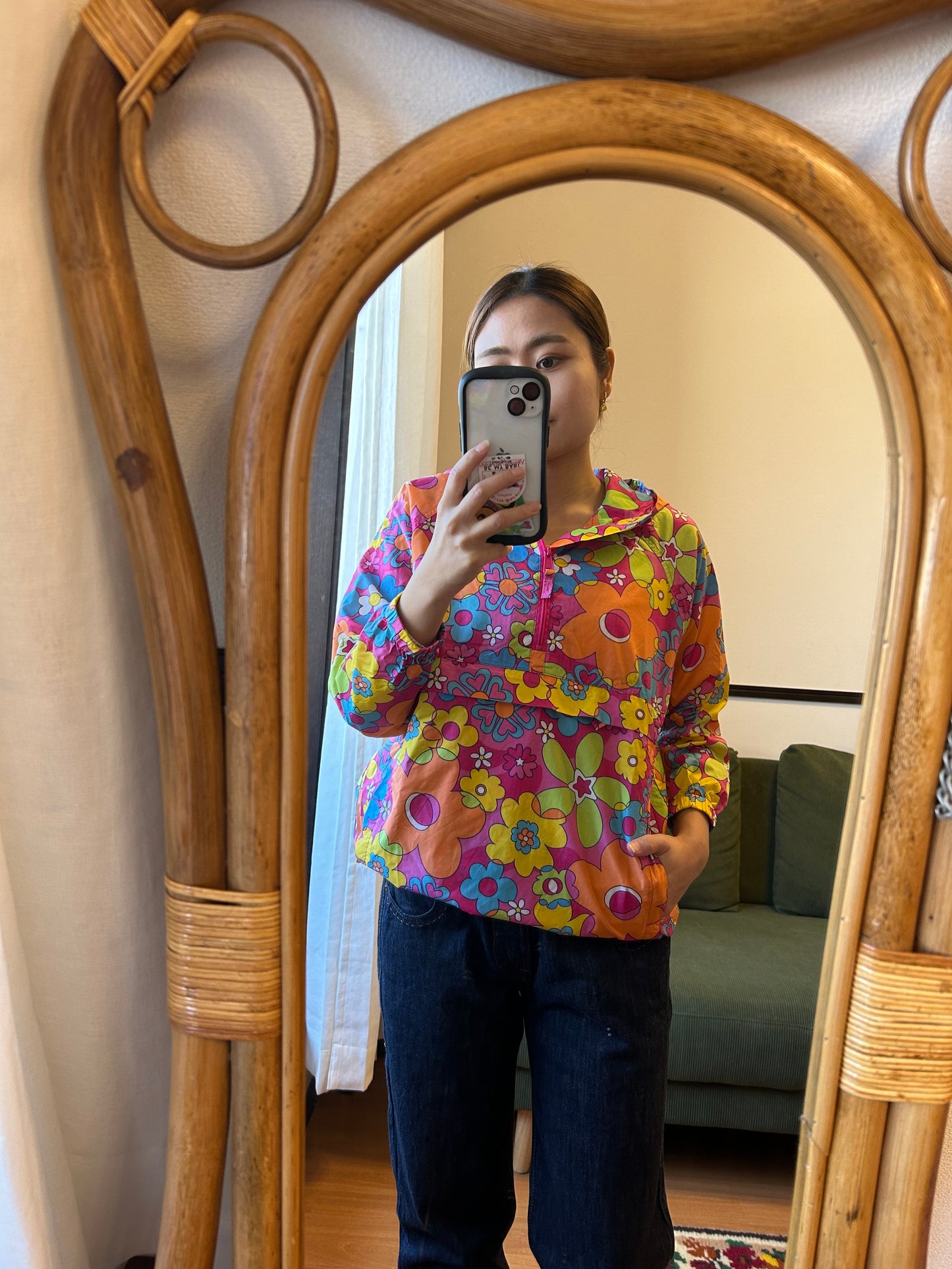 Floral Patterned Anorak