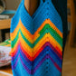 Rainbow Knit Bag