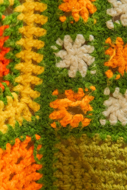 Green × Orange Granny Blanket