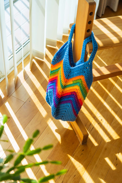 Rainbow Knit Bag