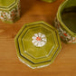 60-70s Avocado Green Daisy Kitchen set