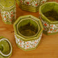 60-70s Avocado Green Daisy Kitchen set