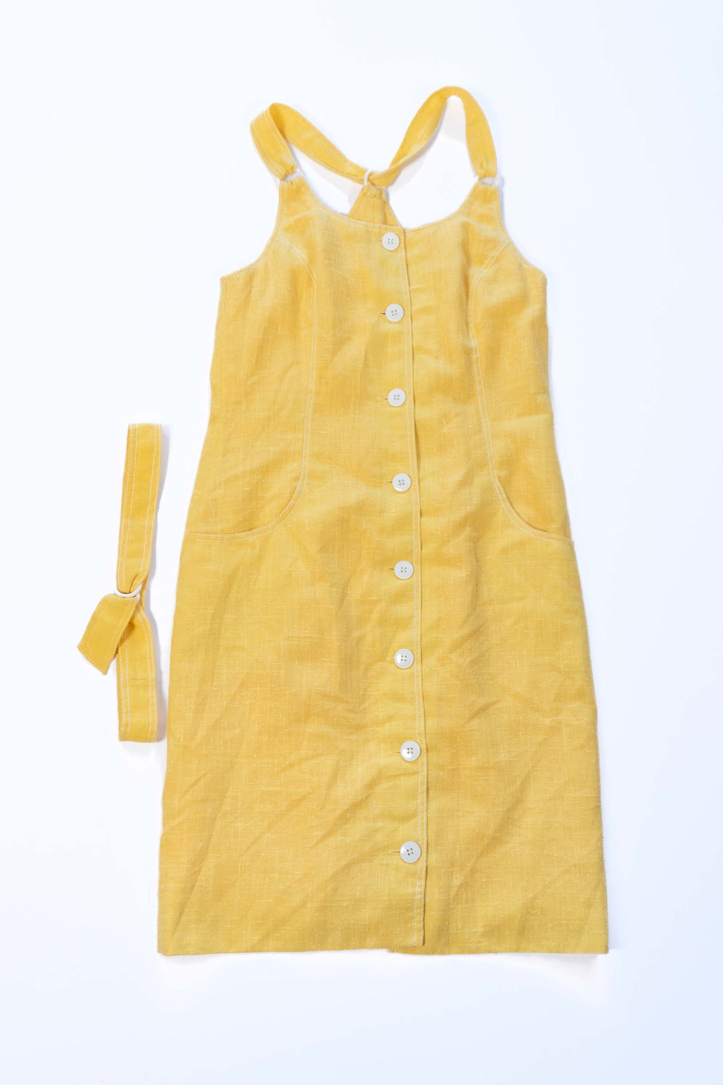 70s Yellow Jumper Skirt