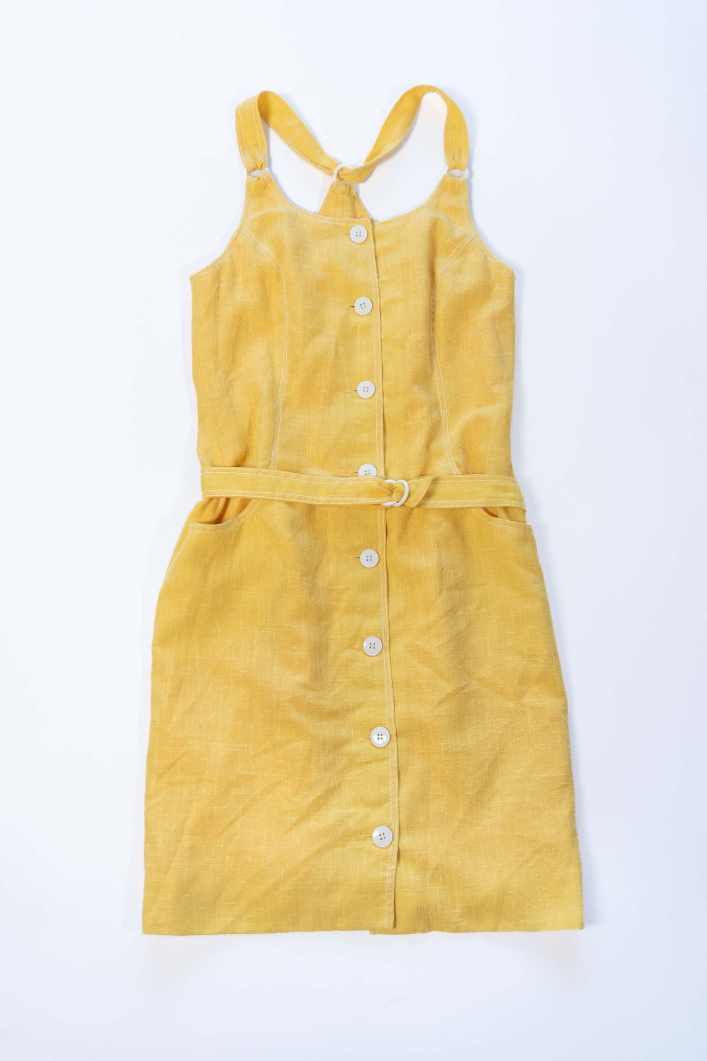 70s Yellow Jumper Skirt