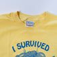 80s Survived THE BLAST Yellow T-shirts